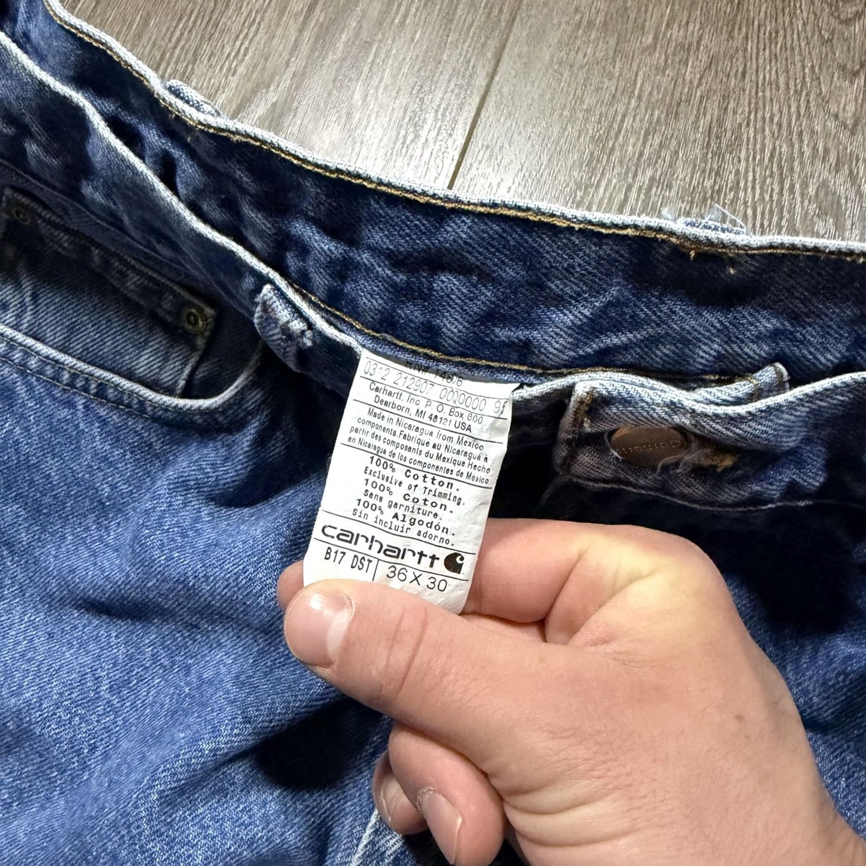 Carhartt Carhartt Jeans Relaxed Straight Blue Medium Wash Y2K Baggy Denim Workwear 36x30 Size US 36 / EU 52 - 4 Thumbnail