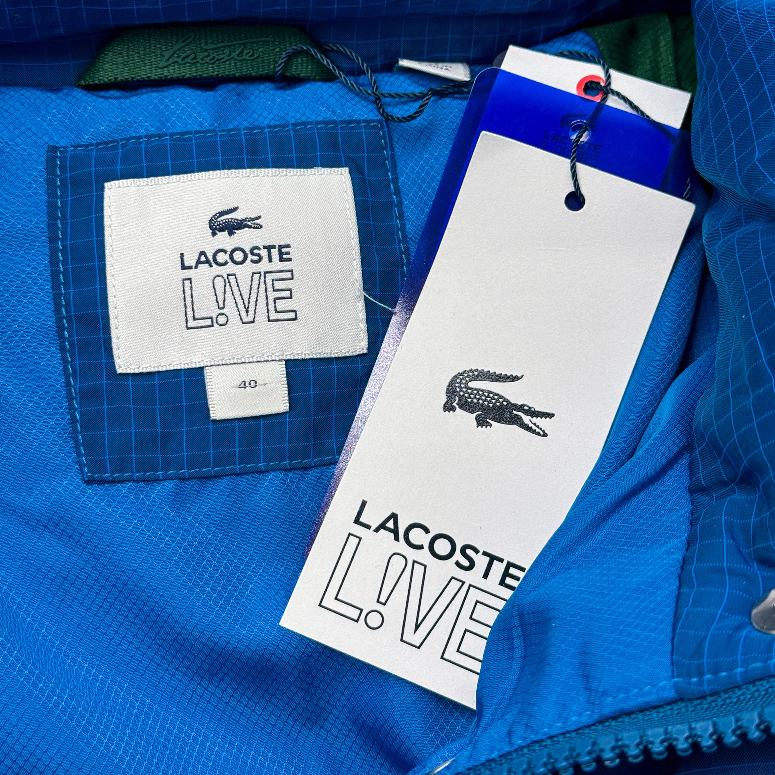 Lacoste 40 L Lacoste L!VE Short Quilted Rain Jacket Blue Puffer Down Size L / US 10 / IT 46 - 4 Thumbnail