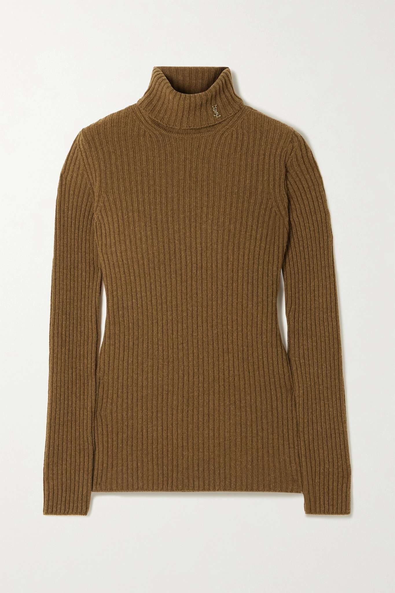 Saint Laurent Paris o1tr1nto0325 Ribbed Wool and Cashmere Turtleneck Sweater Size S / US 4 / IT 40 - 2 Thumbnail