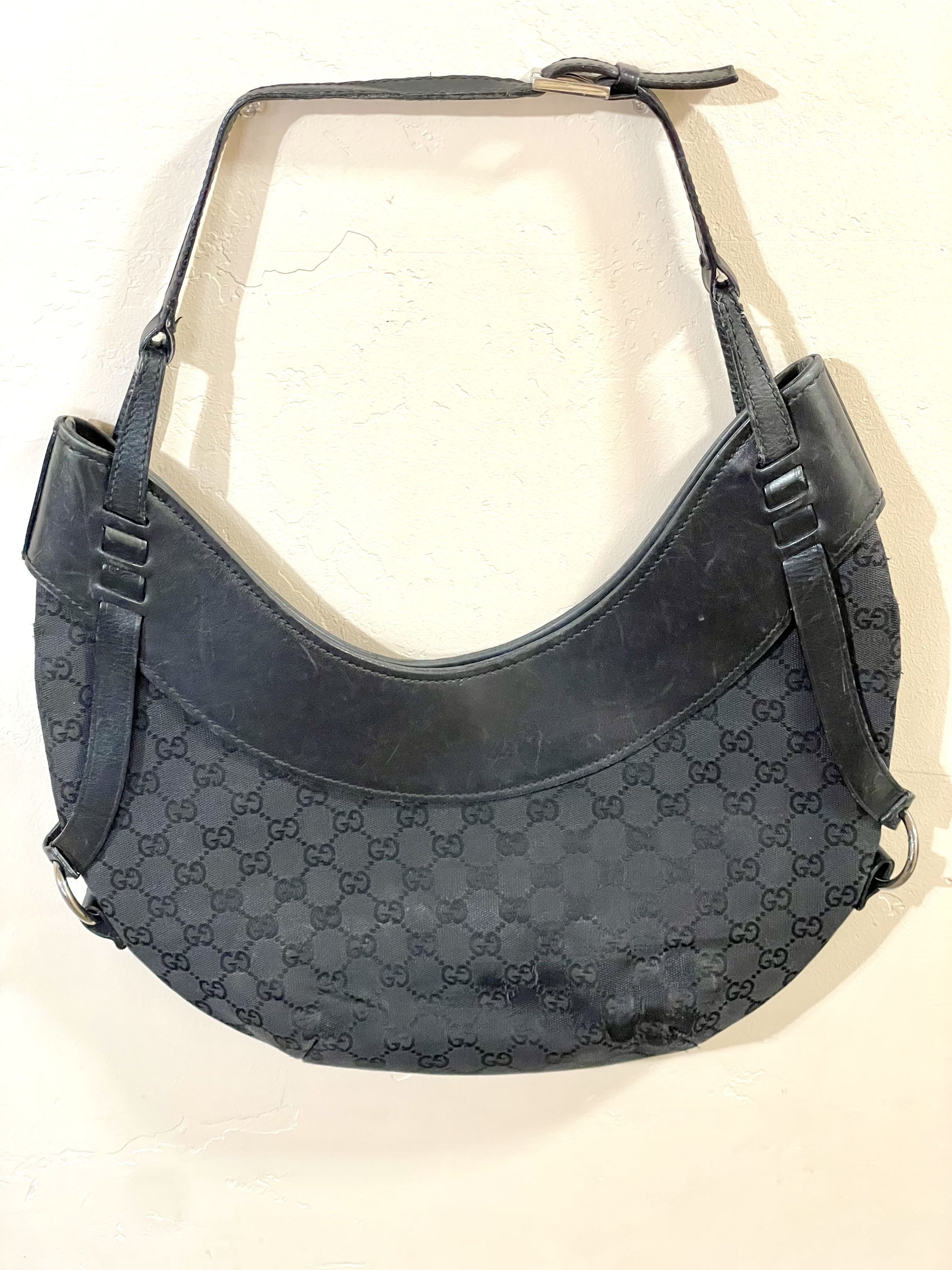 Gucci Gucci Half Moon Hobo Canvas and Leather Bag Size ONE SIZE - 6 Thumbnail