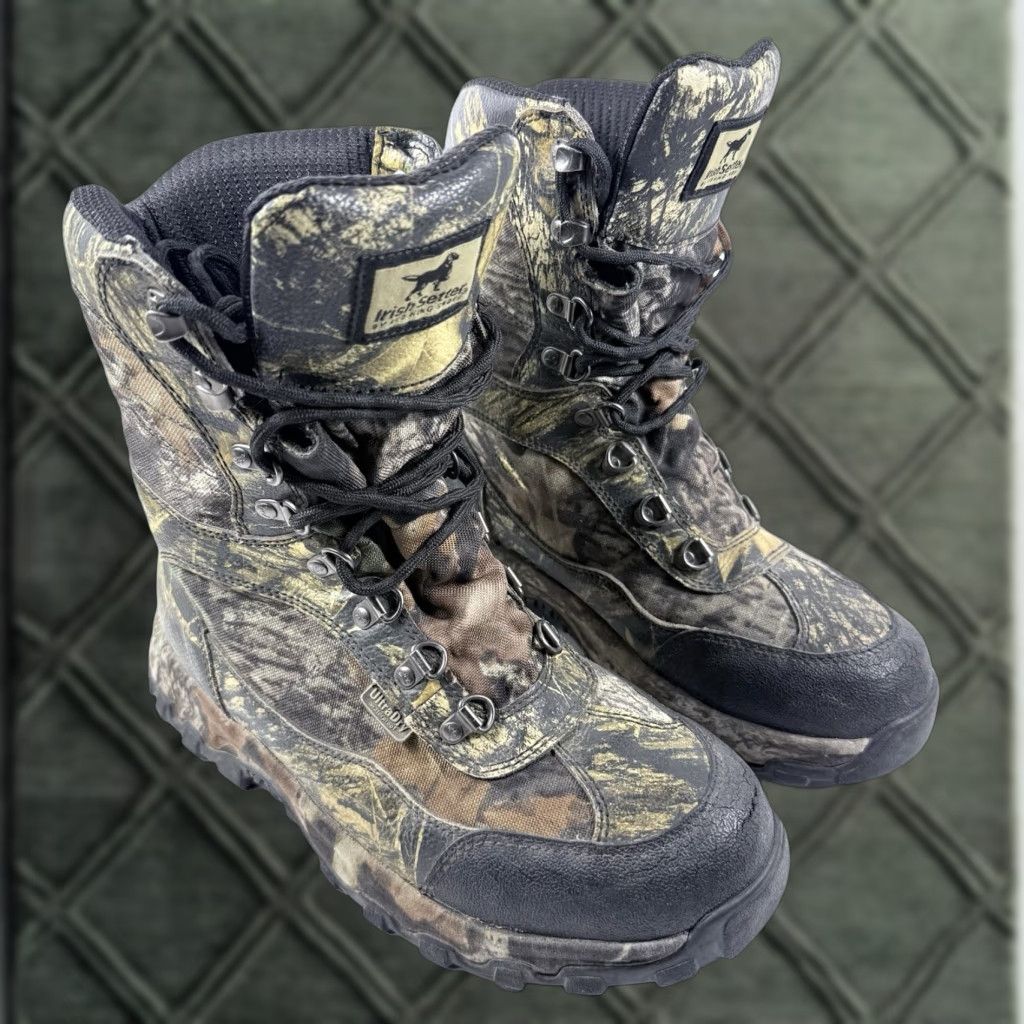 Vintage Irish Setter Boots Men Hunting Waterproof 9D Camouflage Thermolite 600 Gram Green Leather Boots 3237102 Size US 9 / EU 42 - 1 Thumbnail