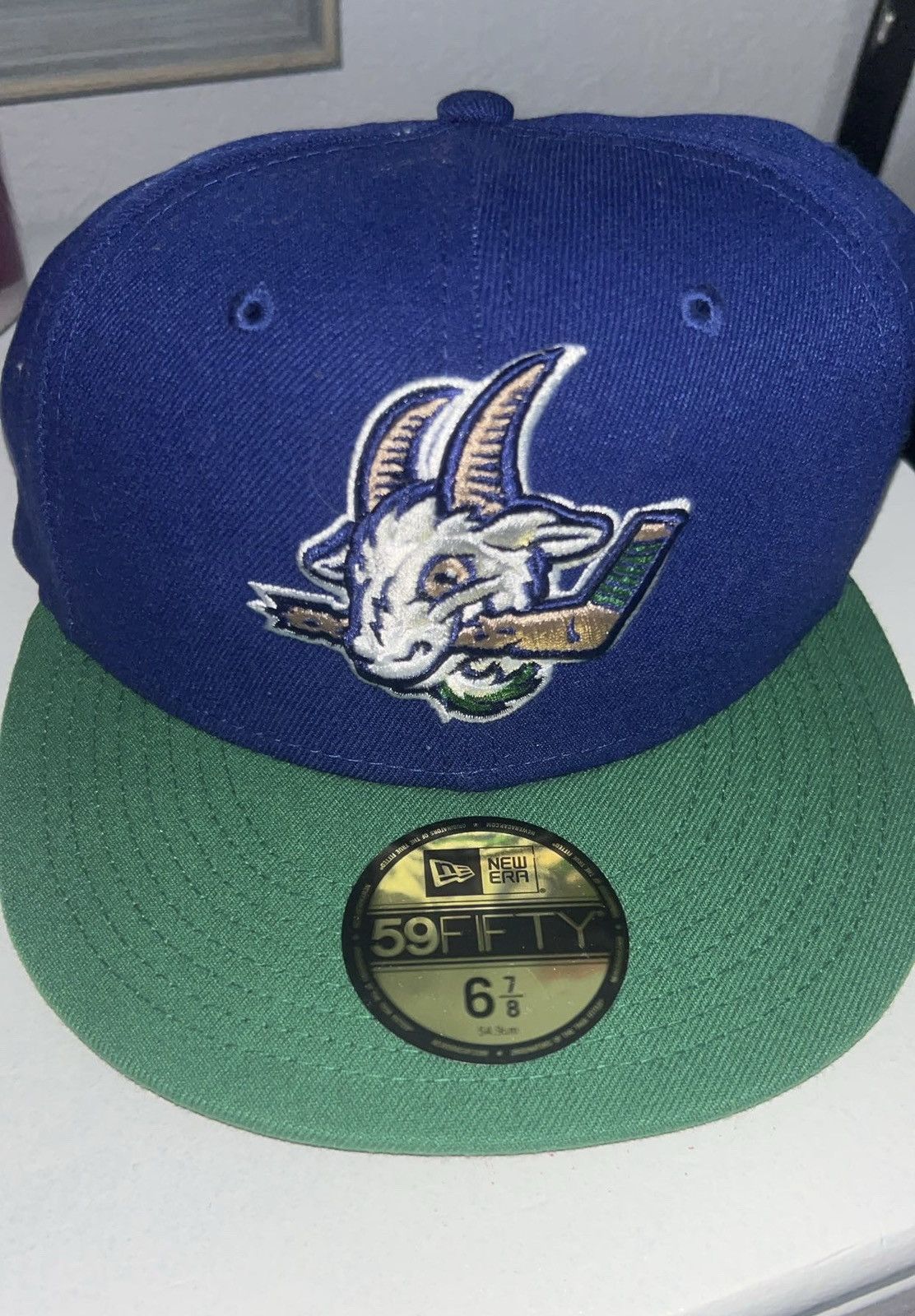 Hartford × MLB × New Era 6 7/8 Hartford Yard Goats New Era On-Field Home Cap Two-Tone Size ONE SIZE - 2 Thumbnail
