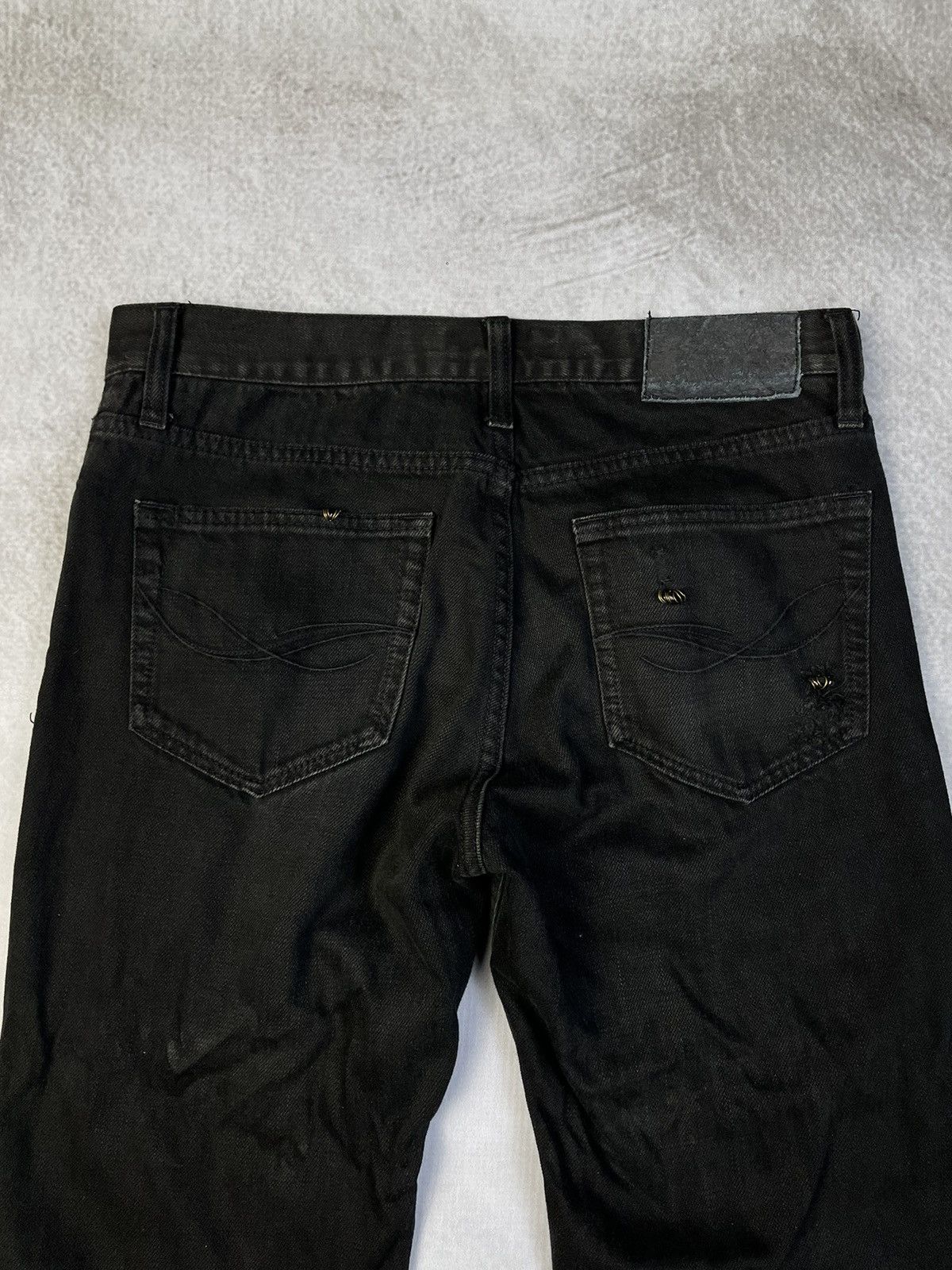 Tornado Mart 2000s CavariA Pierced Mud Max Style Studded Distressed Denim Size US 30 / EU 46 - 9 Thumbnail