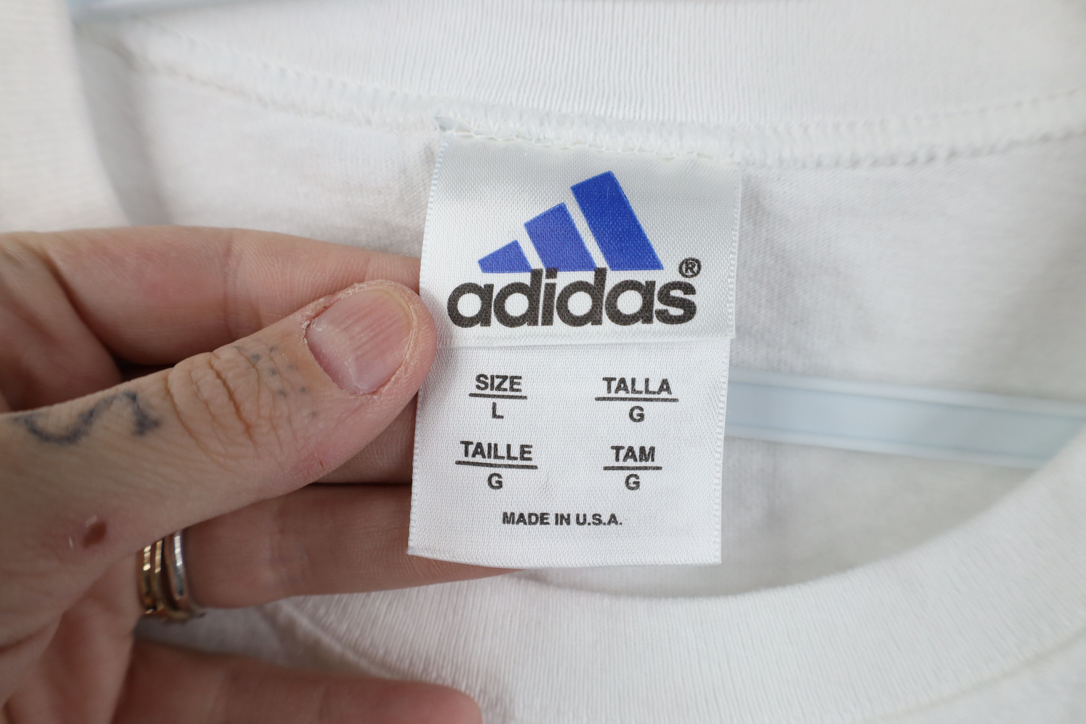 Adidas Vintage 90s Adidas Flower Floral Long Sleeve T-Shirt USA Size L / US 10 / IT 46 - 6 Thumbnail