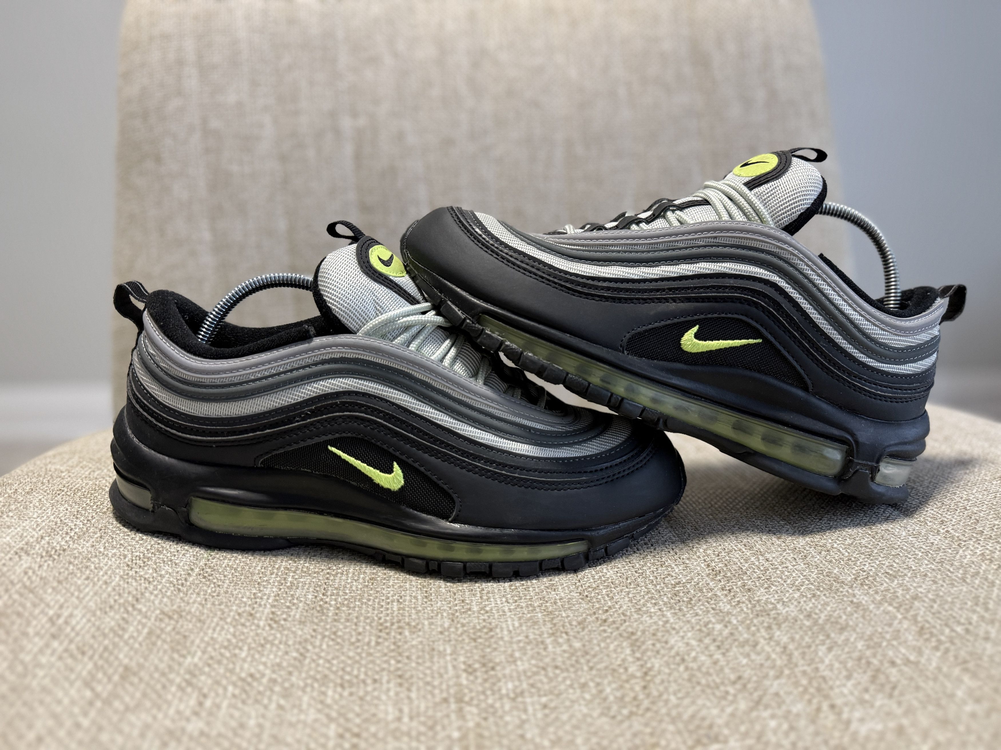 Nike Nike Air Max 97 Icons Mens Neon Green Sneakers Shoes Black Size US 8.5 / EU 41-42 - 1 Thumbnail