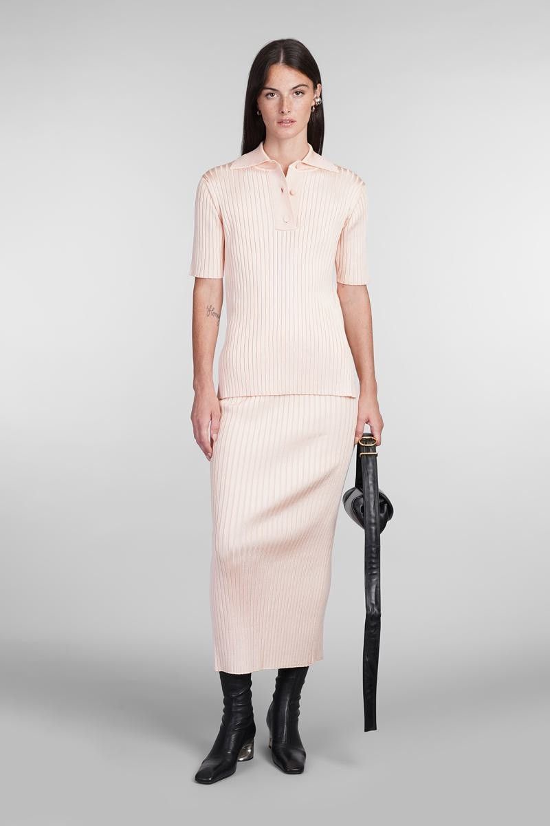 Jil Sander o1y1025 Midi Skirt in Light Pink Size 28" / US 6 / IT 42 - 4 Thumbnail