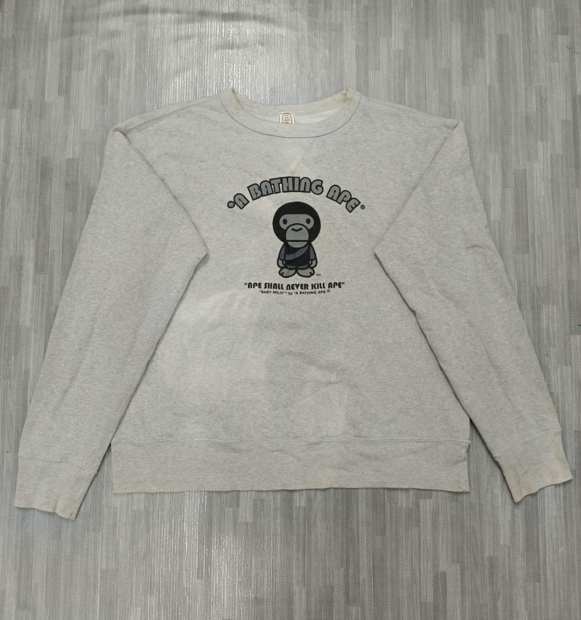 Bape THRASH FADED APE SHALL NEVER KILL APE SWEATSHIRT Size US M / EU 48-50 / 2 - 2 Thumbnail