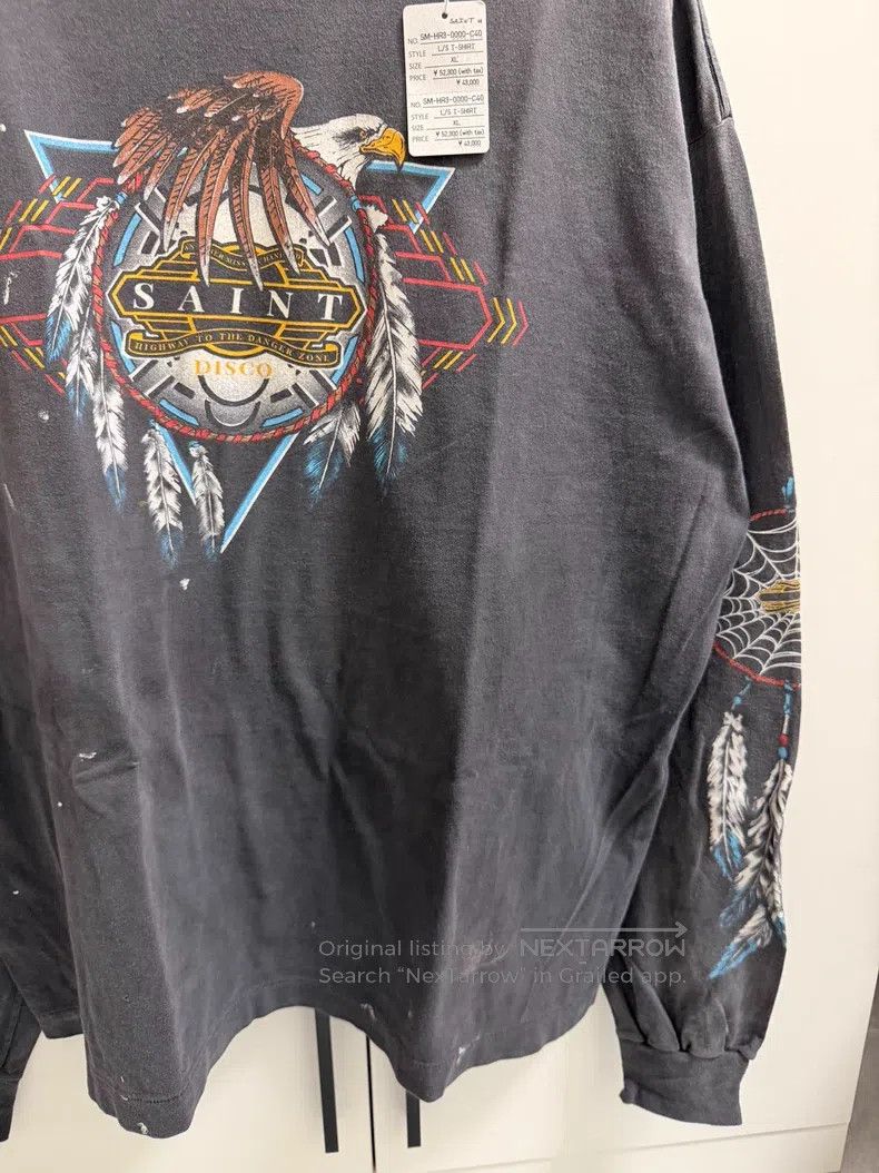 Saint Michael Saint Michael size L Eagle Feather Spider Web Print Long Sl Size US XL / EU 56 / 4 - 5 Thumbnail