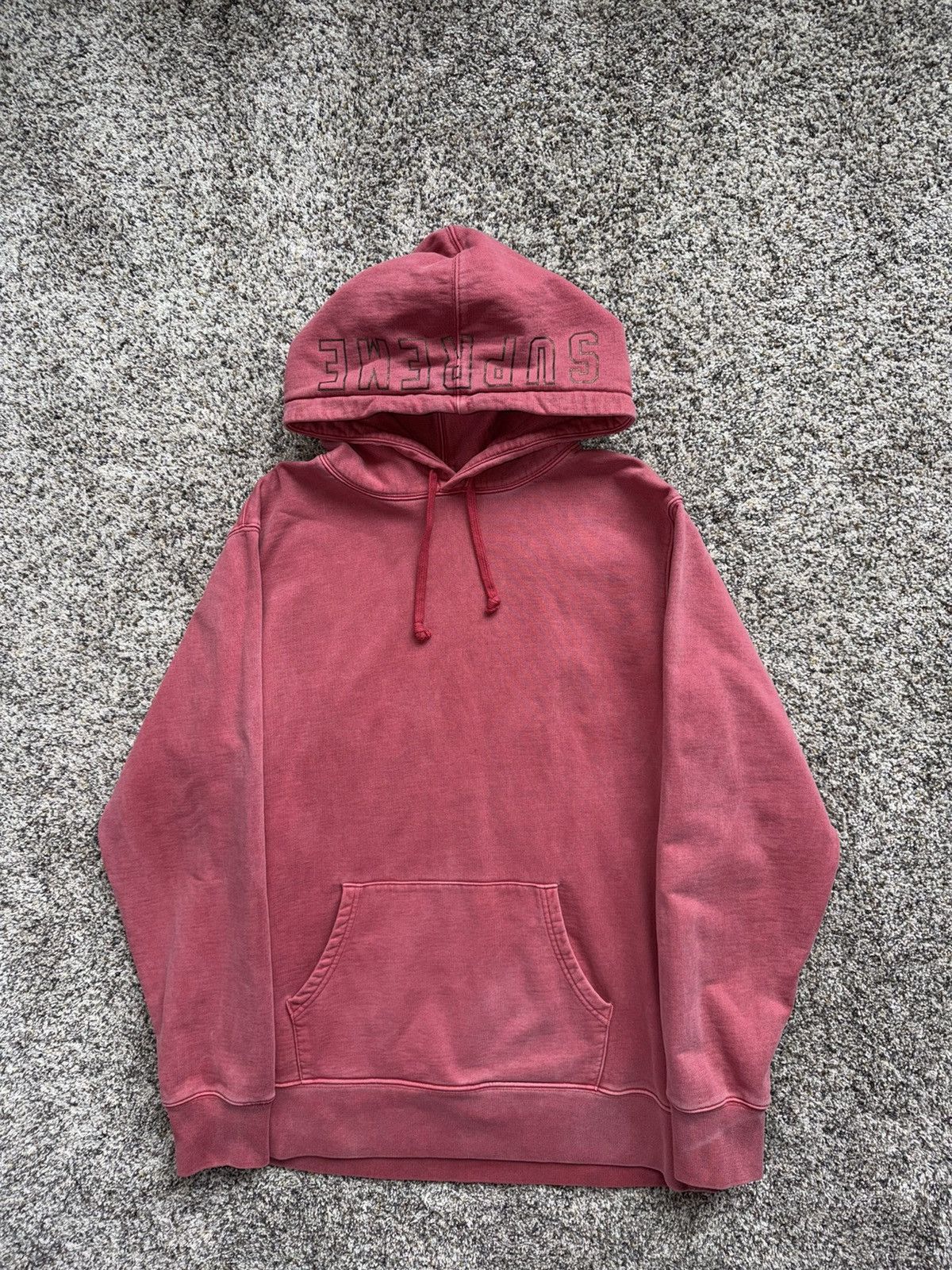 Supreme Supreme washed red hoodie spell out size XL Size US XL / EU 56 / 4 - 4 Thumbnail