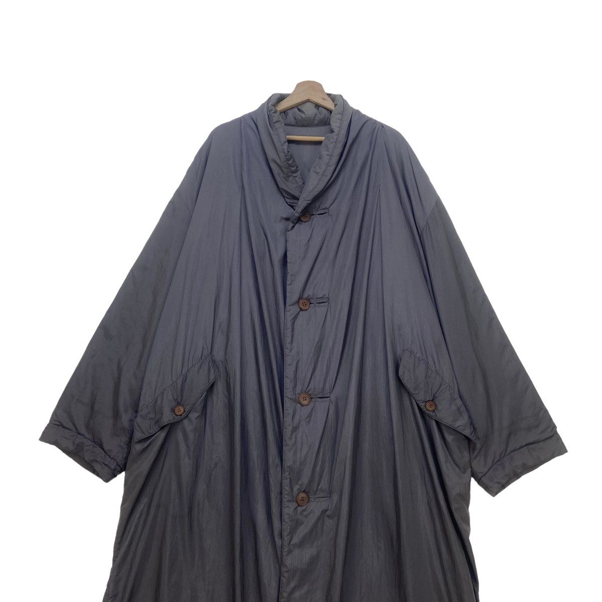 Issey Miyake Achieve🔥80s Issey Miyake Windcoat Nylon Long Coat Size US L / EU 52-54 / 3 - 4 Thumbnail