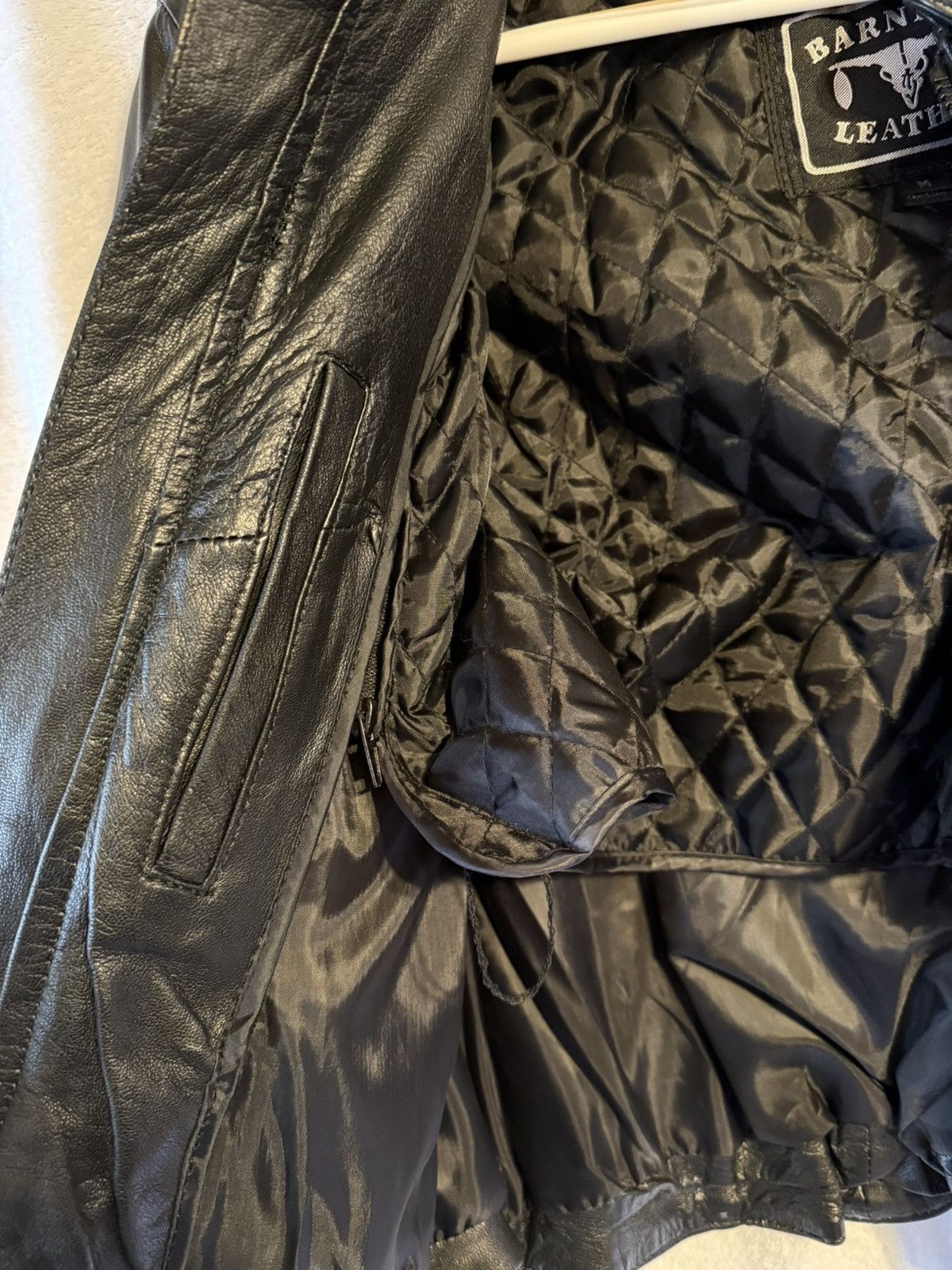 Other VTG Barney’s Leather size medium black leather biker jacket Size M / US 6-8 / IT 42-44 - 5 Thumbnail
