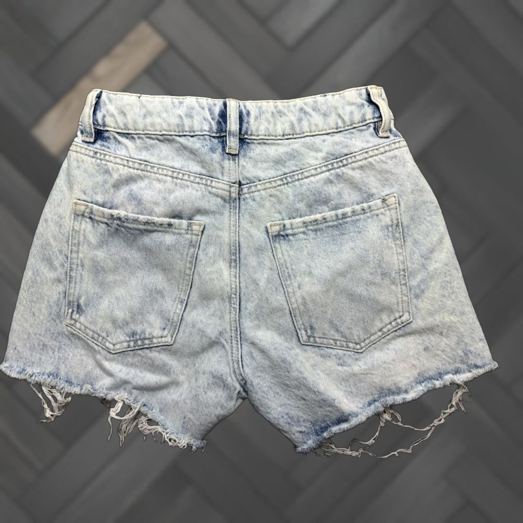 Garage Garage Denim Distressed Ripped Mom Women's Jean Shorts Size 0 Light Blue Size 42" / US 20 - 1 Thumbnail