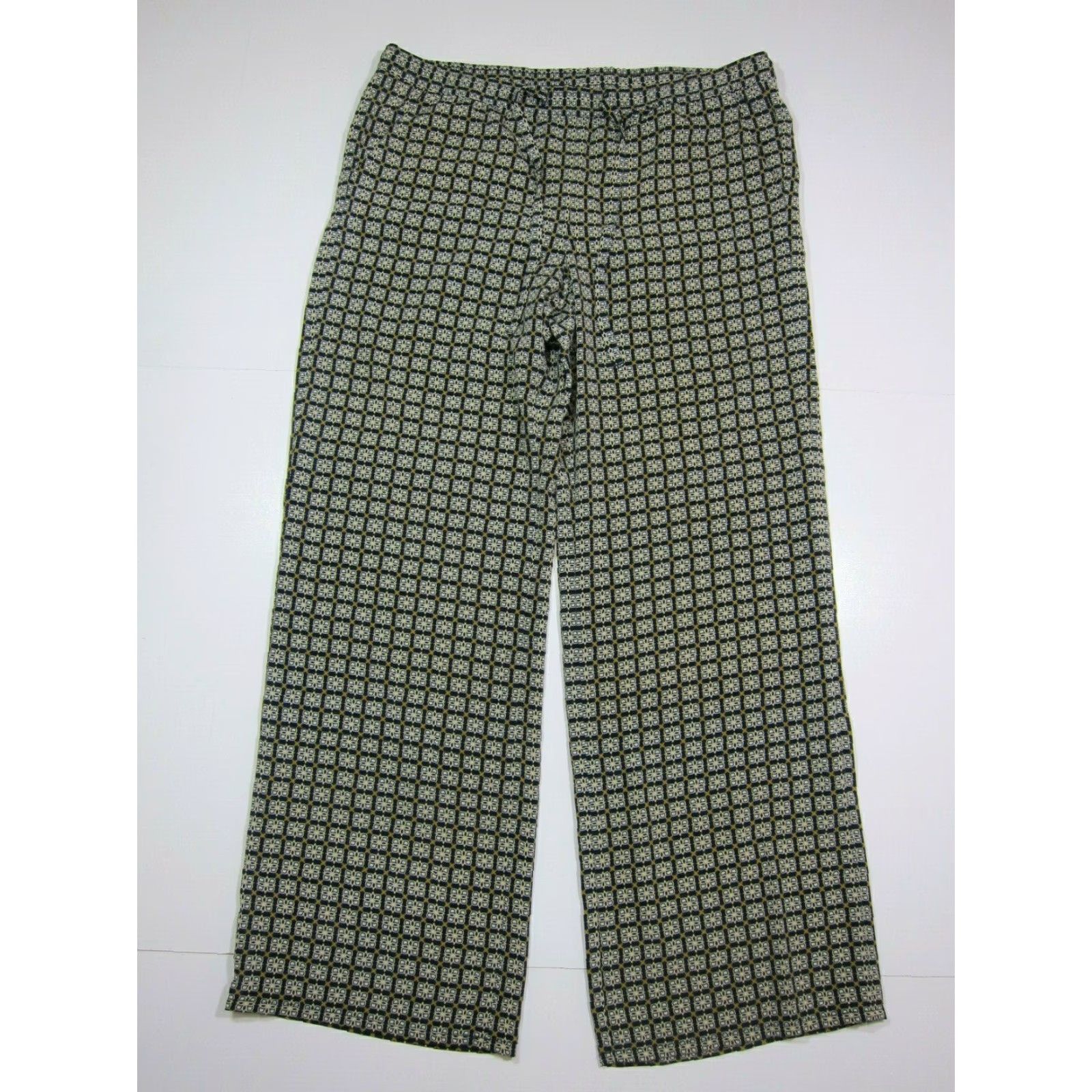 Tommy Hilfiger NWT Tommy Hilfiger Wide Leg Pant With Pockets Women 14T Paisley Blue Yellow City Classic City Paisley Wide-Leg Pants Women XL Size 36" / US 14 / IT 50 - 8 Thumbnail