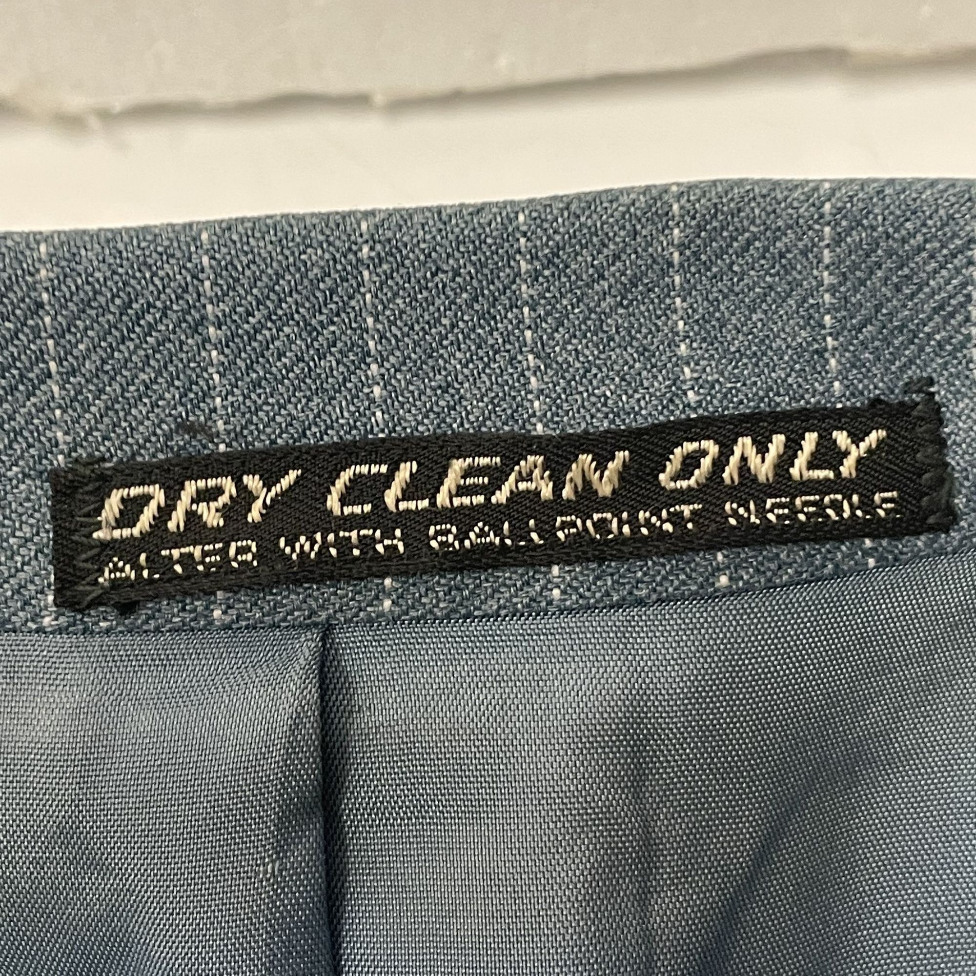 Other Vtg Rodneys Blue MOD Sport Coat CHALK STRIPE Disco Jacket Size 42R - 10 Thumbnail