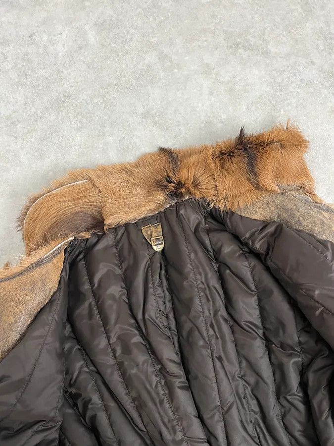 Roberto Cavalli FW2005 Cavalli Goat Fur Camel Leather Jacket Size XS / US 0-2 / IT 36-38 - 9 Thumbnail