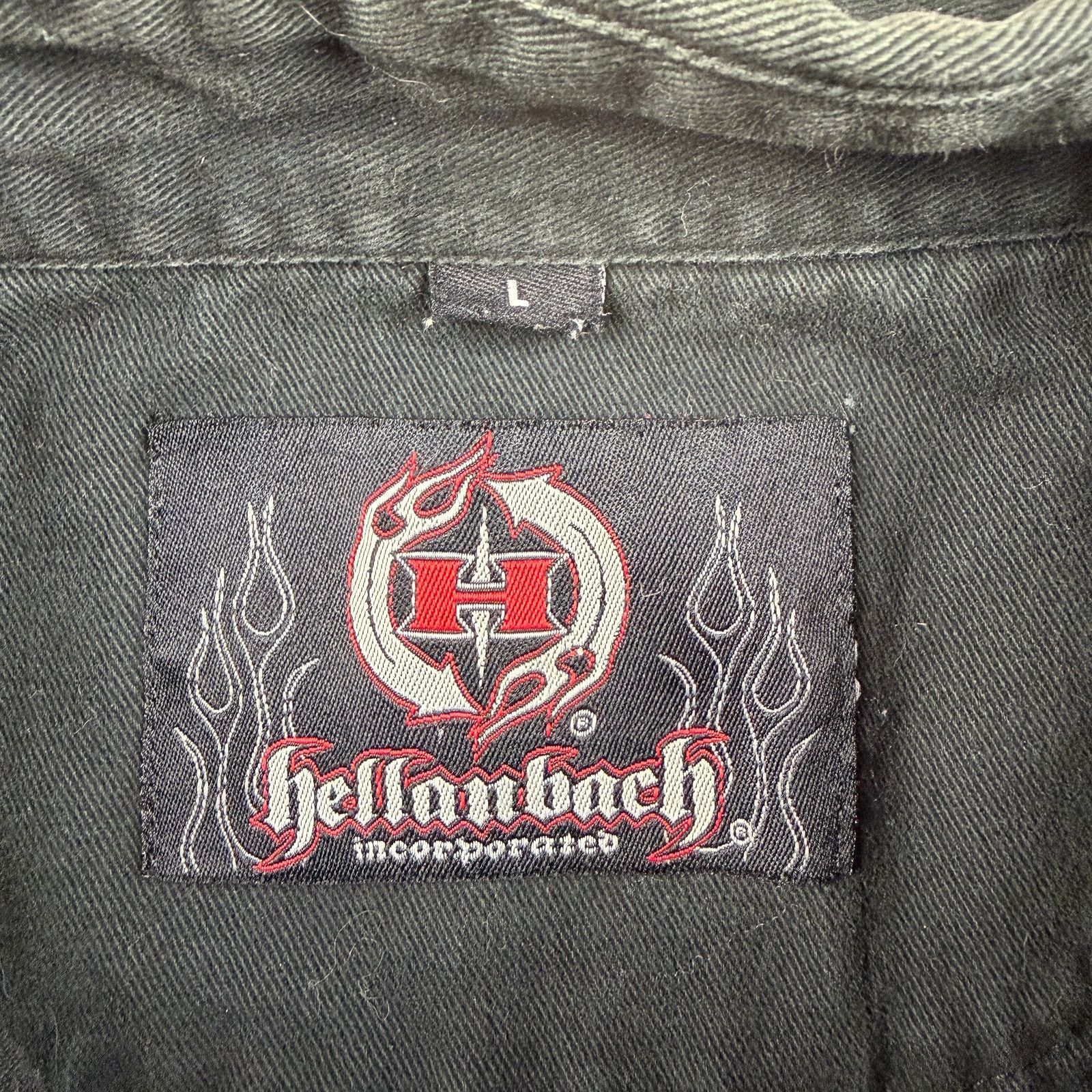 Vintage Y2K Skull & Flames Biker Vest Hellenbach Motorcycle Vest Lrg Size US L / EU 52-54 / 3 - 4 Thumbnail