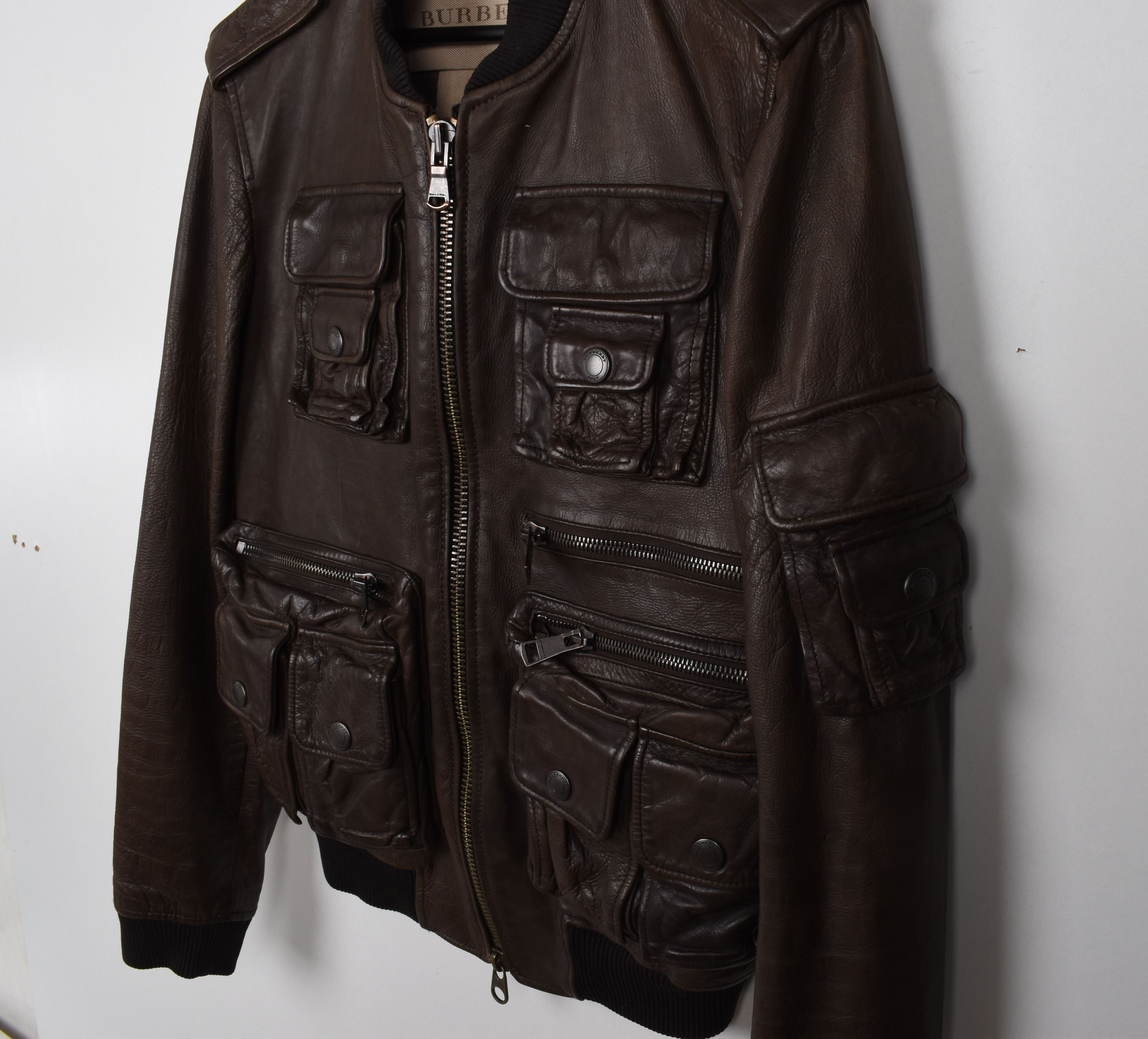 Burberry Burberry Brit Men Jacket Leather Multi Pocket, Vintage, M Size US M / EU 48-50 / 2 - 5 Thumbnail