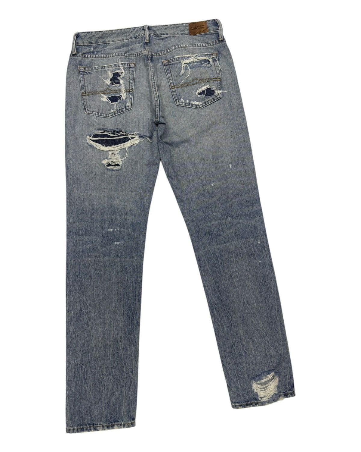 Denim & Supply Ralph Lauren 🔥Denim Supply Ralph Lauren Distressed Sashiko Denim Jeans Size 29" - 6 Thumbnail