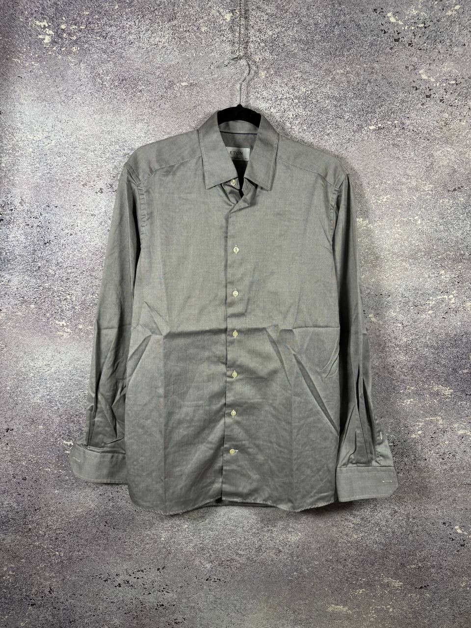 Eton EtON York Slim Formal Shirt Men's Large Bitton Up Cutaway Size US L / EU 52-54 / 3 - 1 Thumbnail