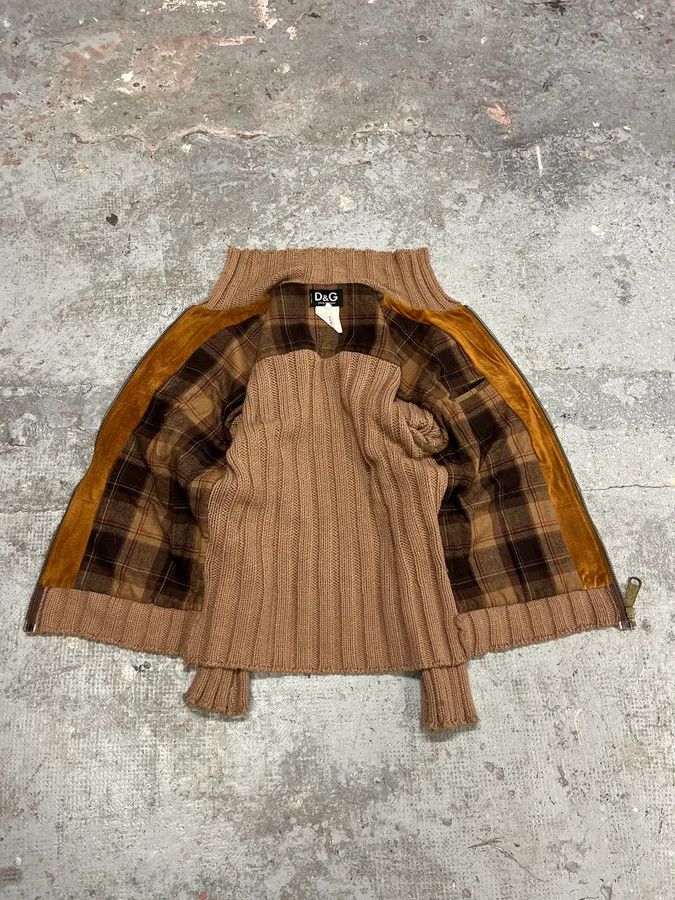 Dolce & Gabbana AW2002 Dolce & Gabbana Multi Zips Hybrid Leather & Wool Camel Jacket Size US M / EU 48-50 / 2 - 8 Thumbnail