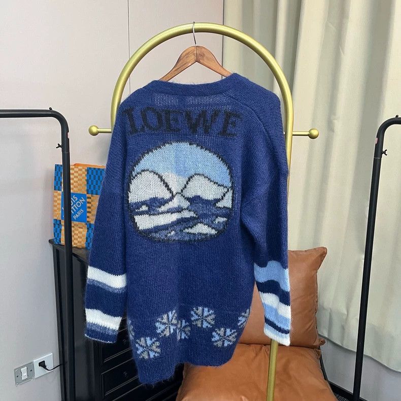 Loewe LOEWE Blue snow mountain polar bear sweater Size S / US 4 / IT 40 - 3 Thumbnail