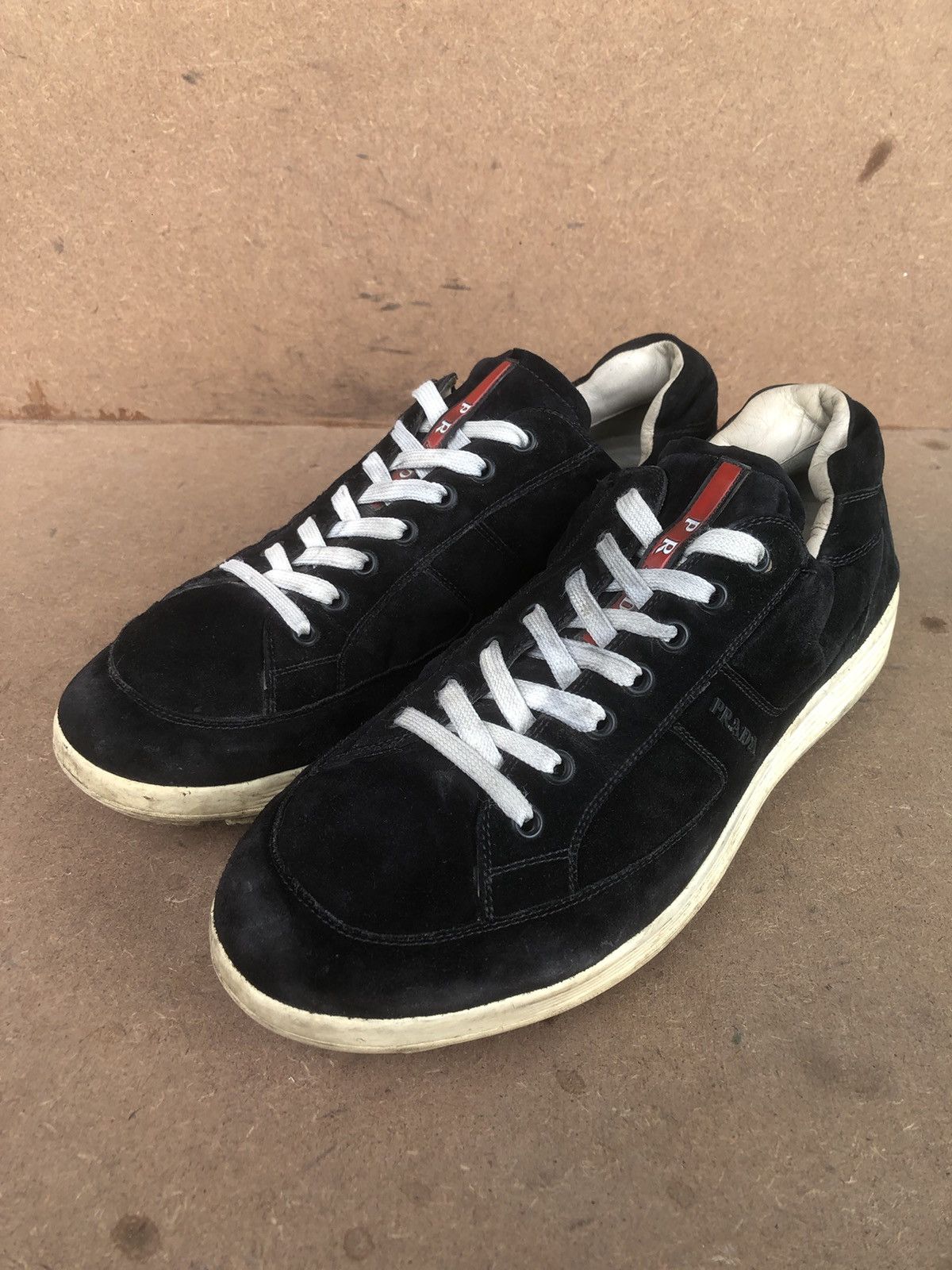 Prada PRADA Black Suede Men’s sneakers Size 10 Size US 10 / EU 43 - 1 Thumbnail