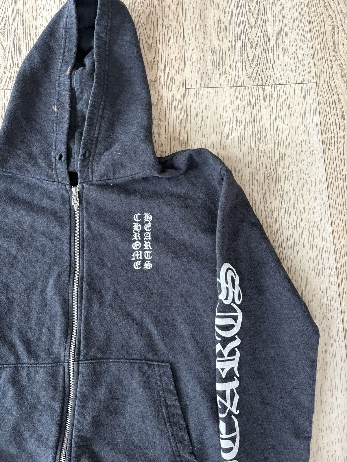 Chrome Hearts Chrome Hearts Monogram Verticle Logo Zip Up Hoodie Size US XS / EU 42 / 0 - 3 Thumbnail