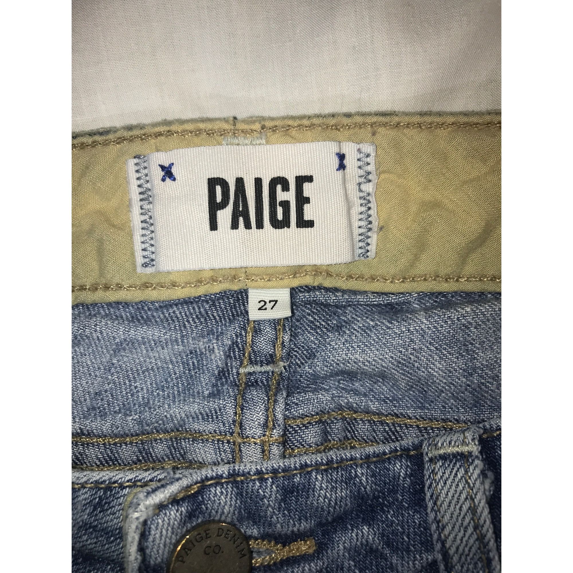 Paige Paige Womens “Kylie Corp” Light Blue Distressed Denim Jeans Size 27" / US 4 / IT 40 - 4 Thumbnail