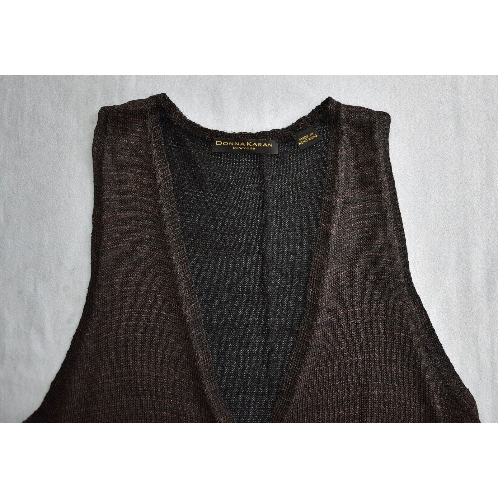 Donna Karan DONNA KARAN Brown Knit Wrap Detail Top & Cardigan 2 Pc Set M Size M / US 6-8 / IT 42-44 - 4 Thumbnail