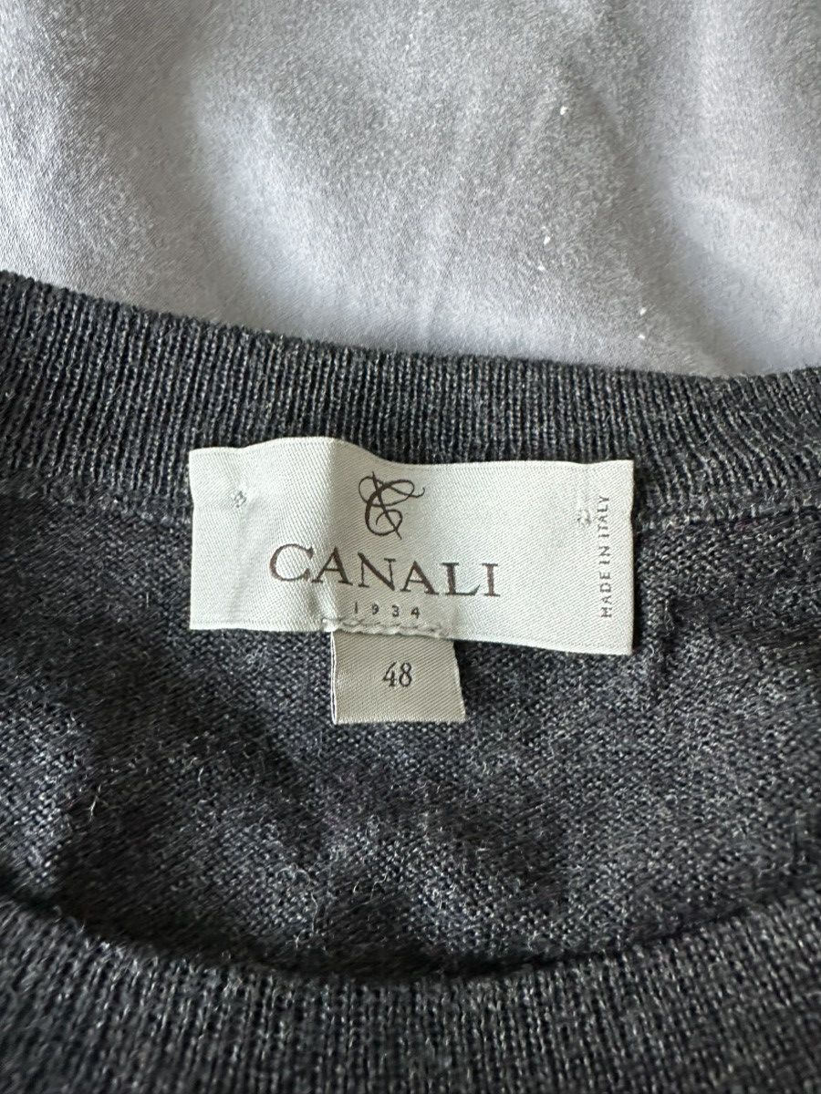 Canali Canali Slim Fit Merino Wool Sweater Charcoal Gray - IT 48 Size US M / EU 48-50 / 2 - 3 Thumbnail