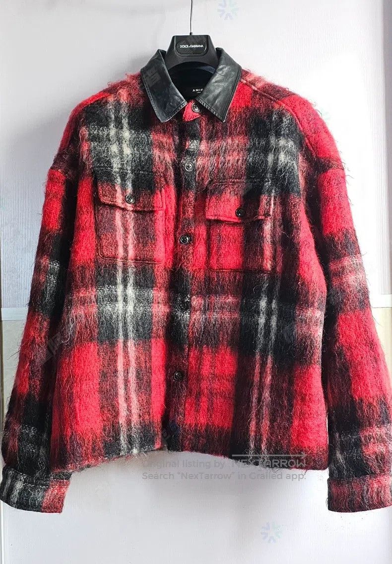 Amiri Amiri Men's Plaid Mohair Blend Jacket Size US L / EU 52-54 / 3 - 1 Thumbnail
