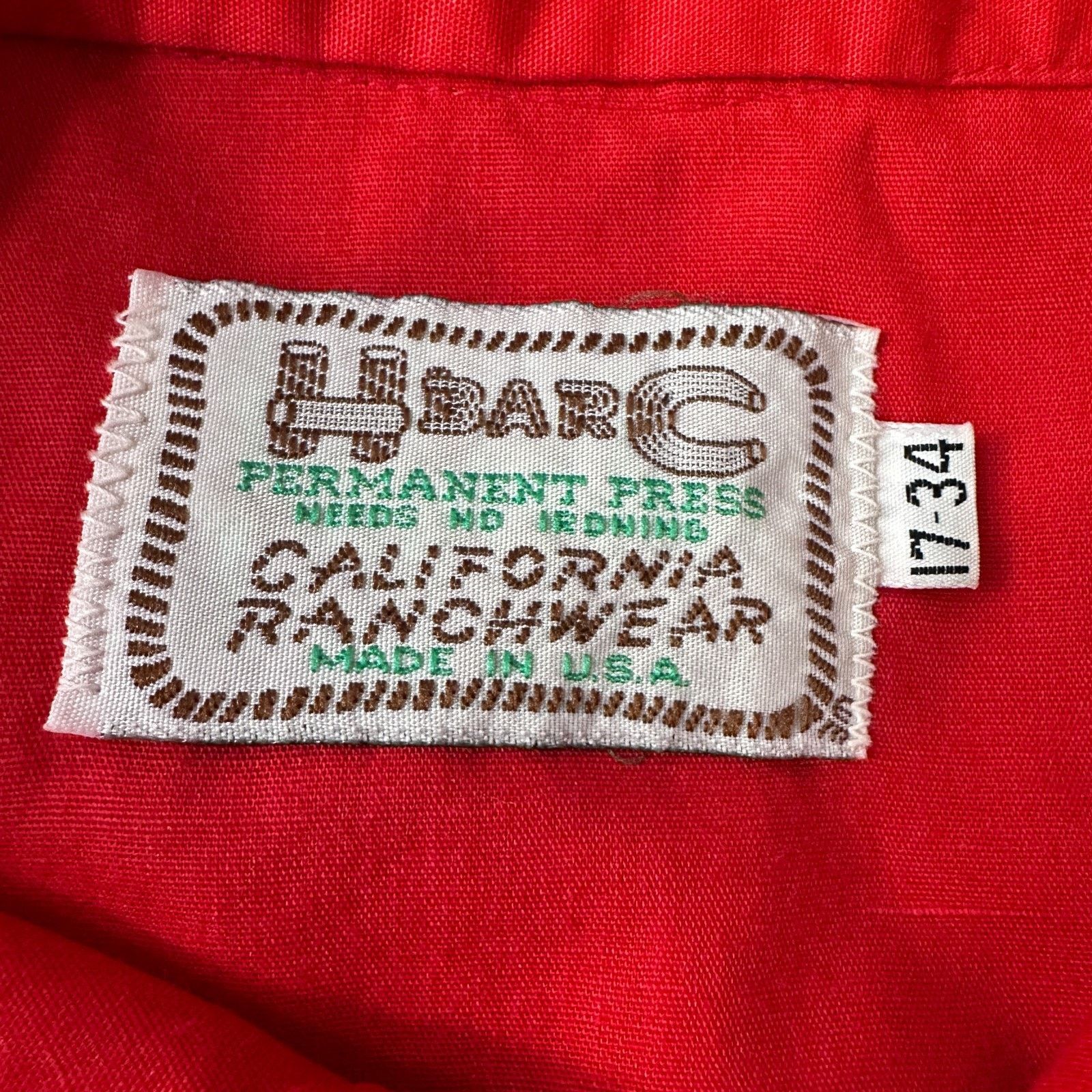 Other Vintage H Bar C Western Shirt Men’s 17 34 Red Pearl Snap USA Size US M / EU 48-50 / 2 - 6 Thumbnail