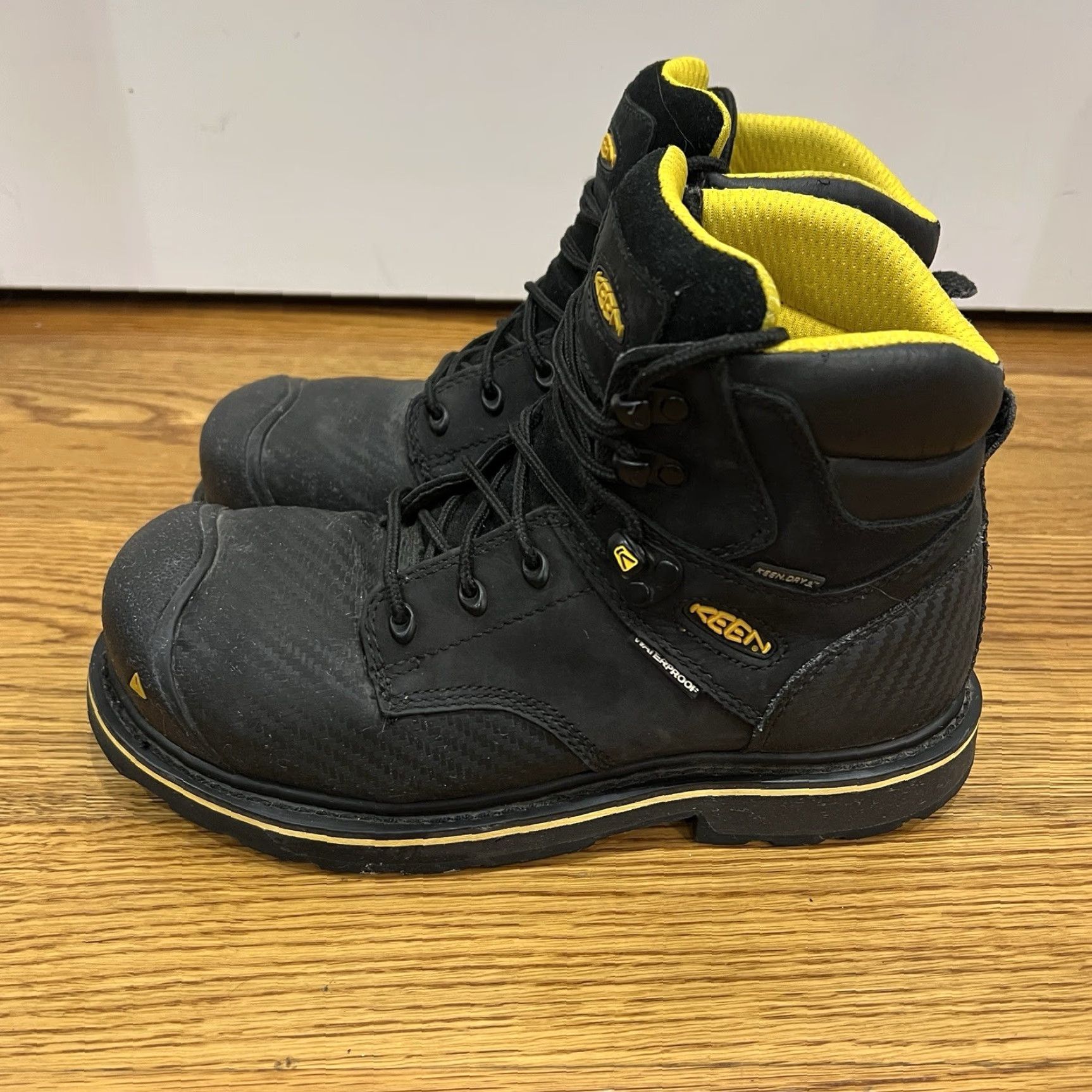 KEEN Keen Mens Logandale Work Boots Steel Toe Black Size 7 (needs Insoles) Size US 7 / EU 40 - 7 Thumbnail