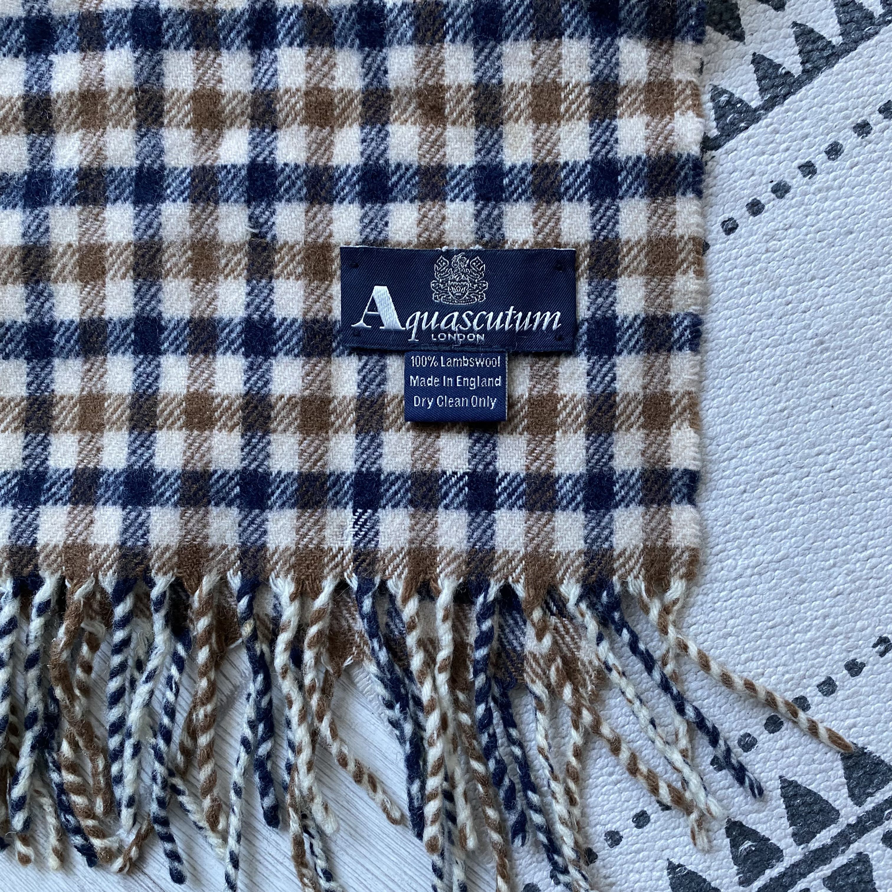 Aquascutum Vintage Aquascutum Wool Scarf Muffler Neckwear Size ONE SIZE - 2 Thumbnail