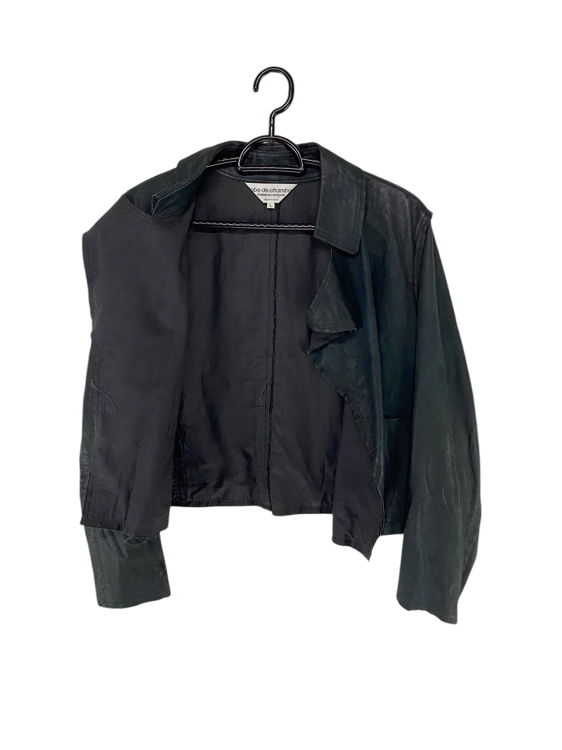 Comme des Garcons SS02 comme des garcons cowhide leather wrap jacket Size L / US 10 / IT 46 - 3 Thumbnail