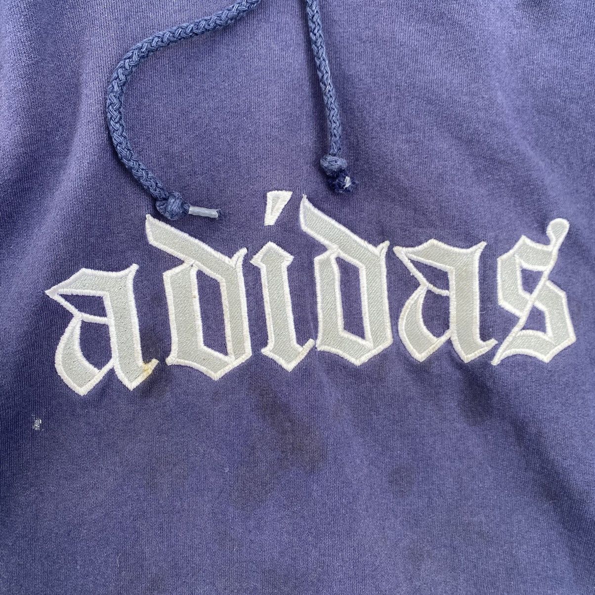 Adidas RARE Adidas Old English Spellout Distressed Hoodie 2002 Size US XL / EU 56 / 4 - 2 Thumbnail