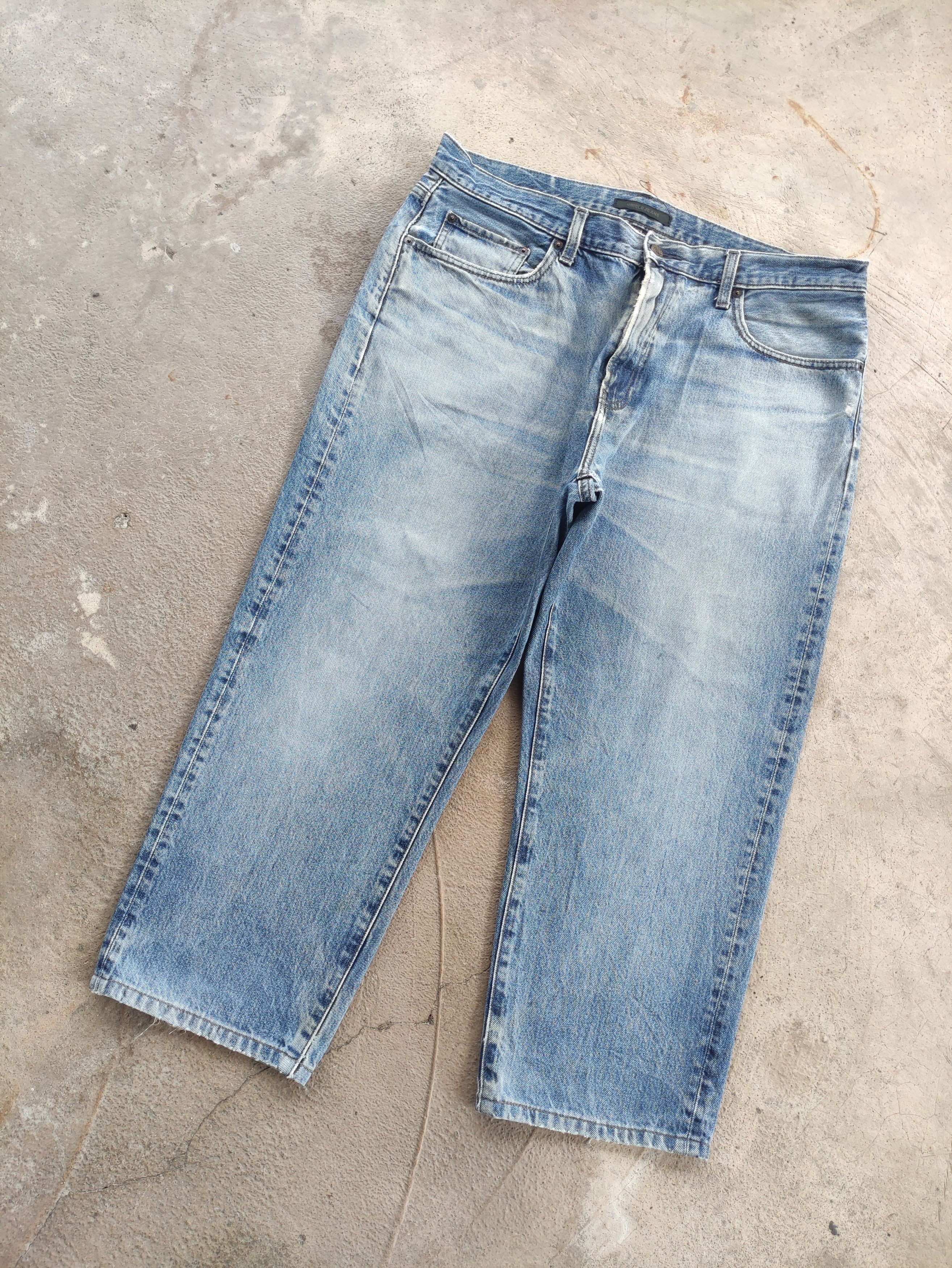 Japanese Brand Vintage Japanese Baggy Jean Faded Pants Size US 38 / EU 54 - 2 Thumbnail