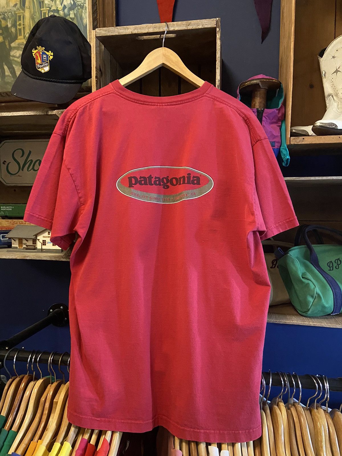 Patagonia × Vintage Vintage 90s Patagonia Beneficial T’s Logo T Shirt Size US XL / EU 56 / 4 - 3 Thumbnail