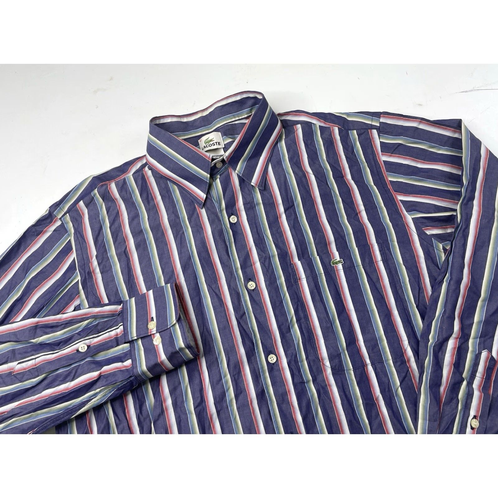 Lacoste Lacoste Striped Casual Button-Down Long Sleeve Shirt Men’s Size 42 Multicolor Size US XL / EU 56 / 4 - 2 Thumbnail