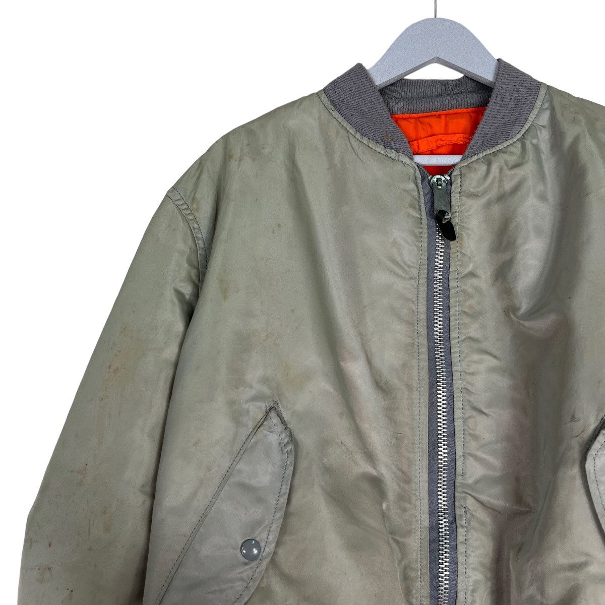 Alpha Industries 🔥 RIOT VINTAGE ALPHA REVERSIBLE BOMBER JACKET MADE IN USA Size US L / EU 52-54 / 3 - 7 Thumbnail