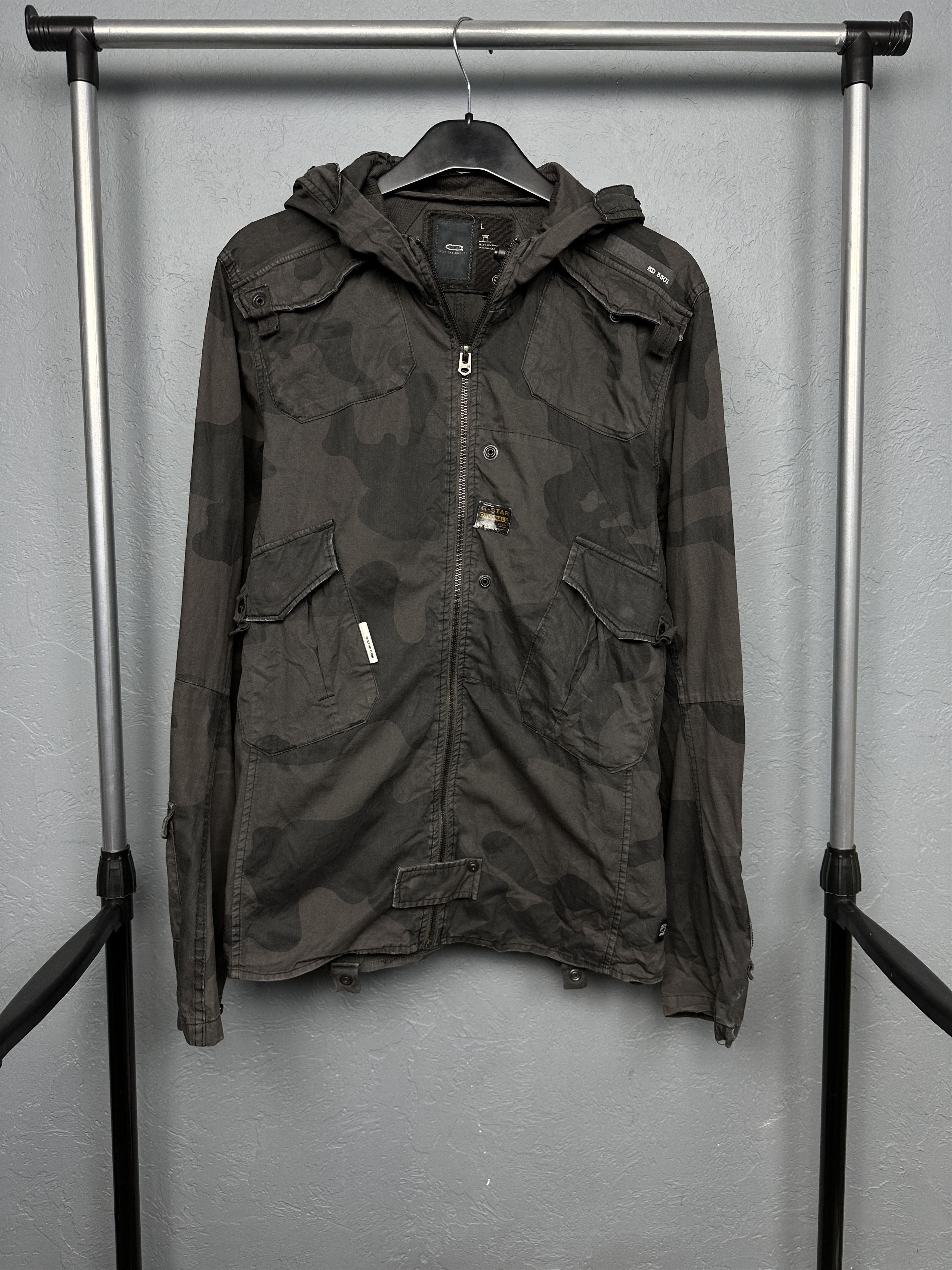 G-Star G Star Raw Mens New Blan Hooded Camo Overshirt Jacket Size US L / EU 52-54 / 3 - 1 Thumbnail