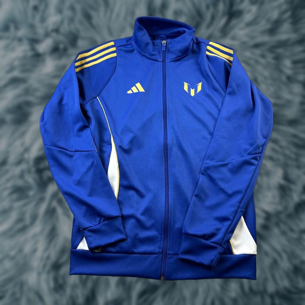 Adidas Adidas Jacket Mens Medium Blue Soccer Gym Training Track Messi Size US M / EU 48-50 / 2 - 1 Thumbnail