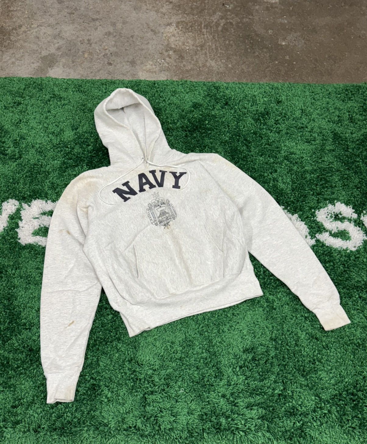 Other Vinatge Navy Military Crest Hoodie Grey Medium M Size US M / EU 48-50 / 2 - 1 Thumbnail