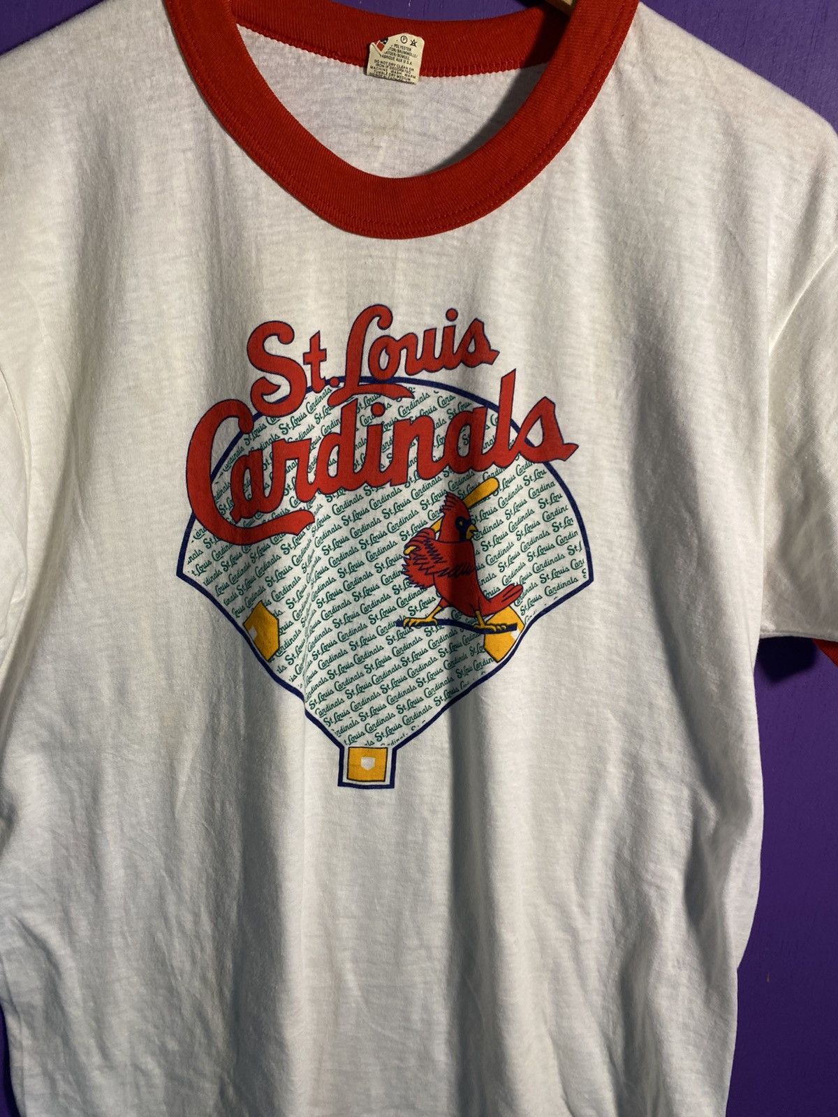 MLB Vintage 80s St Louis cardinals ringer t-shirt Size US L / EU 52-54 / 3 - 3 Thumbnail