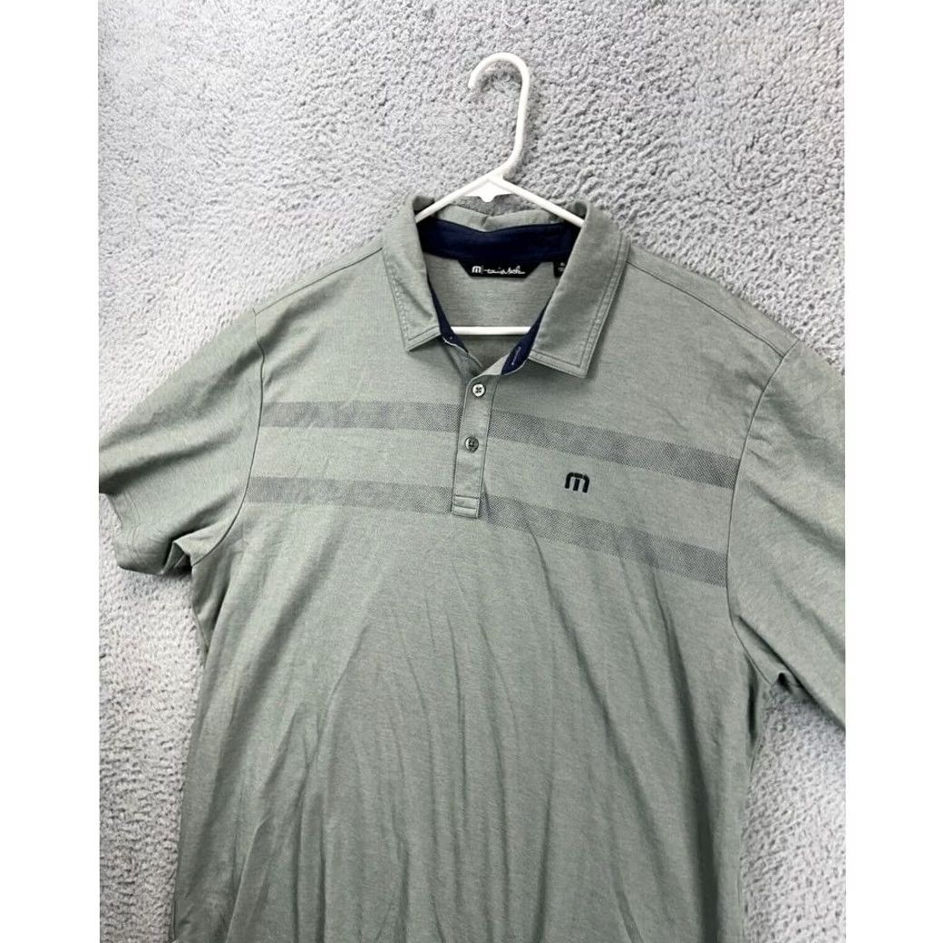 TravisMathew Travis Mathew Golf Polo Shirt Adult XL Green Pima Cotton Blend Rugby Mens Size US XL / EU 56 / 4 - 5 Thumbnail