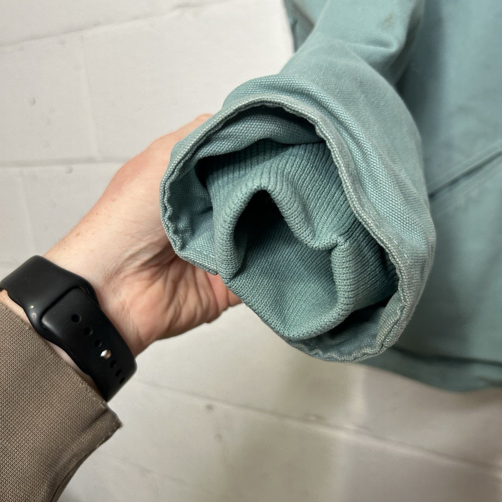 Carhartt Y2K Carhartt Sherpa-Lined Detroit Jacket “Seaglass” WJ141 Size S / US 4 / IT 40 - 5 Thumbnail
