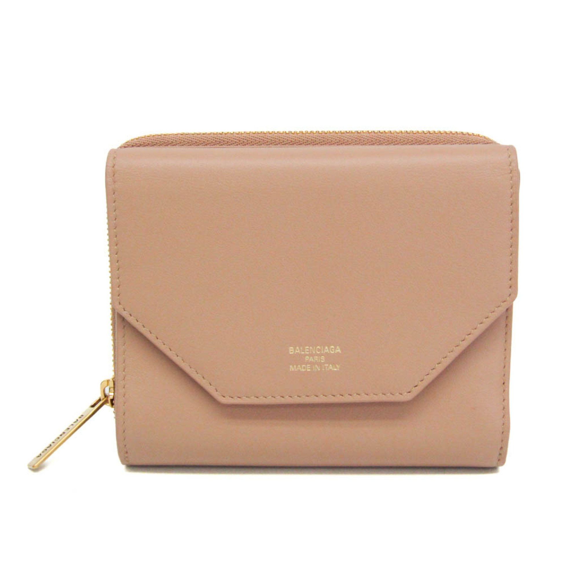 Balenciaga Balenciaga Envelope Compact Wallet 753762 Men,Women Leather Wallet (tri-fold) Pink Beige Size ONE SIZE - 1 Thumbnail
