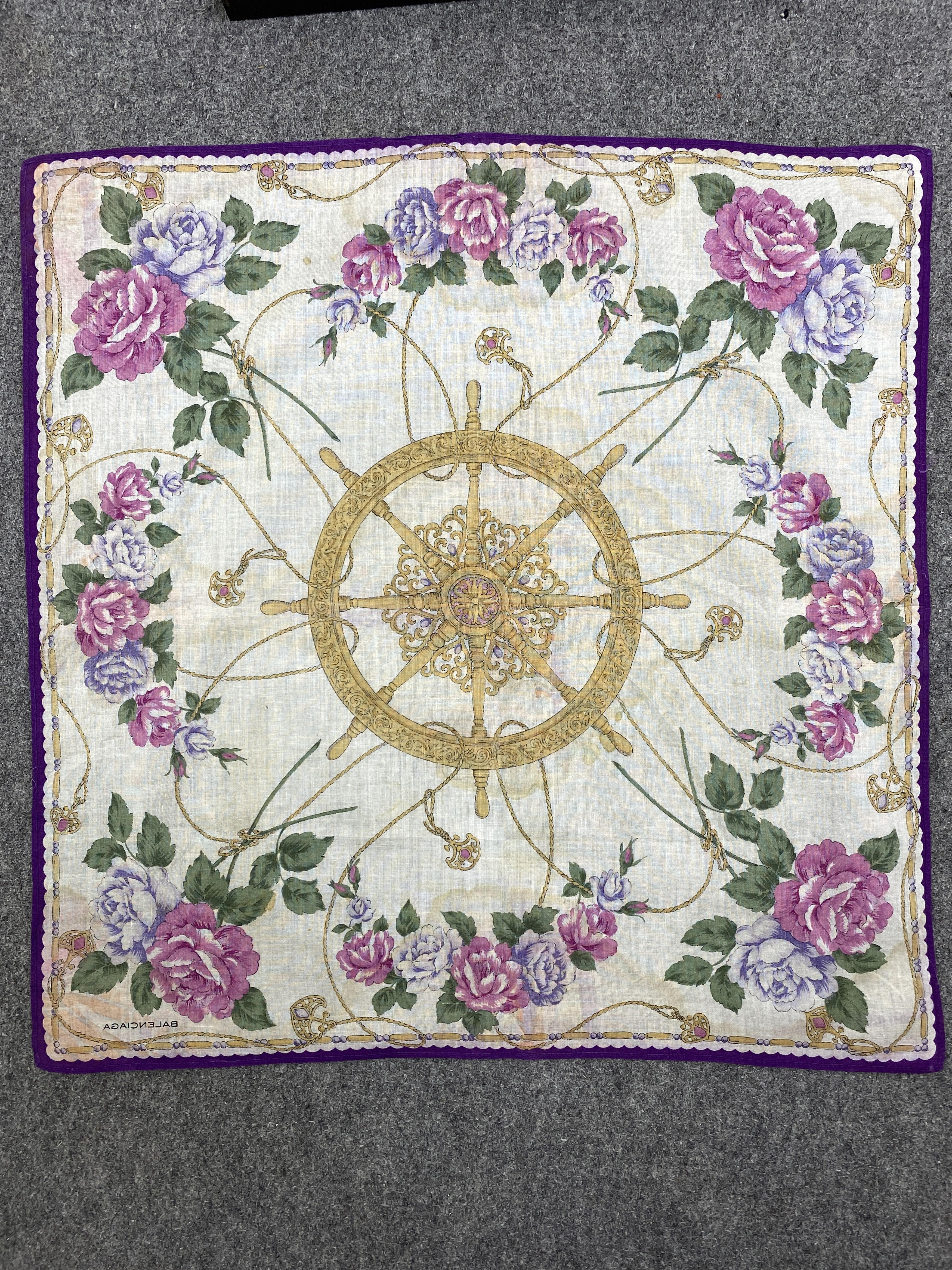 Balenciaga Balenciaga Floral Handkerchief / Neckerchief HKC0999 Size ONE SIZE - 8 Thumbnail