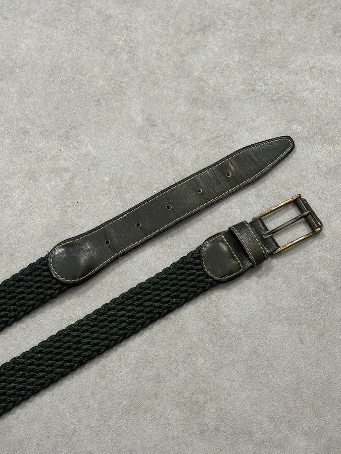 Yves Saint Laurent Yves Saint Laurent Dark Green Braided Cord Leather Belt Size ONE SIZE - 5 Thumbnail