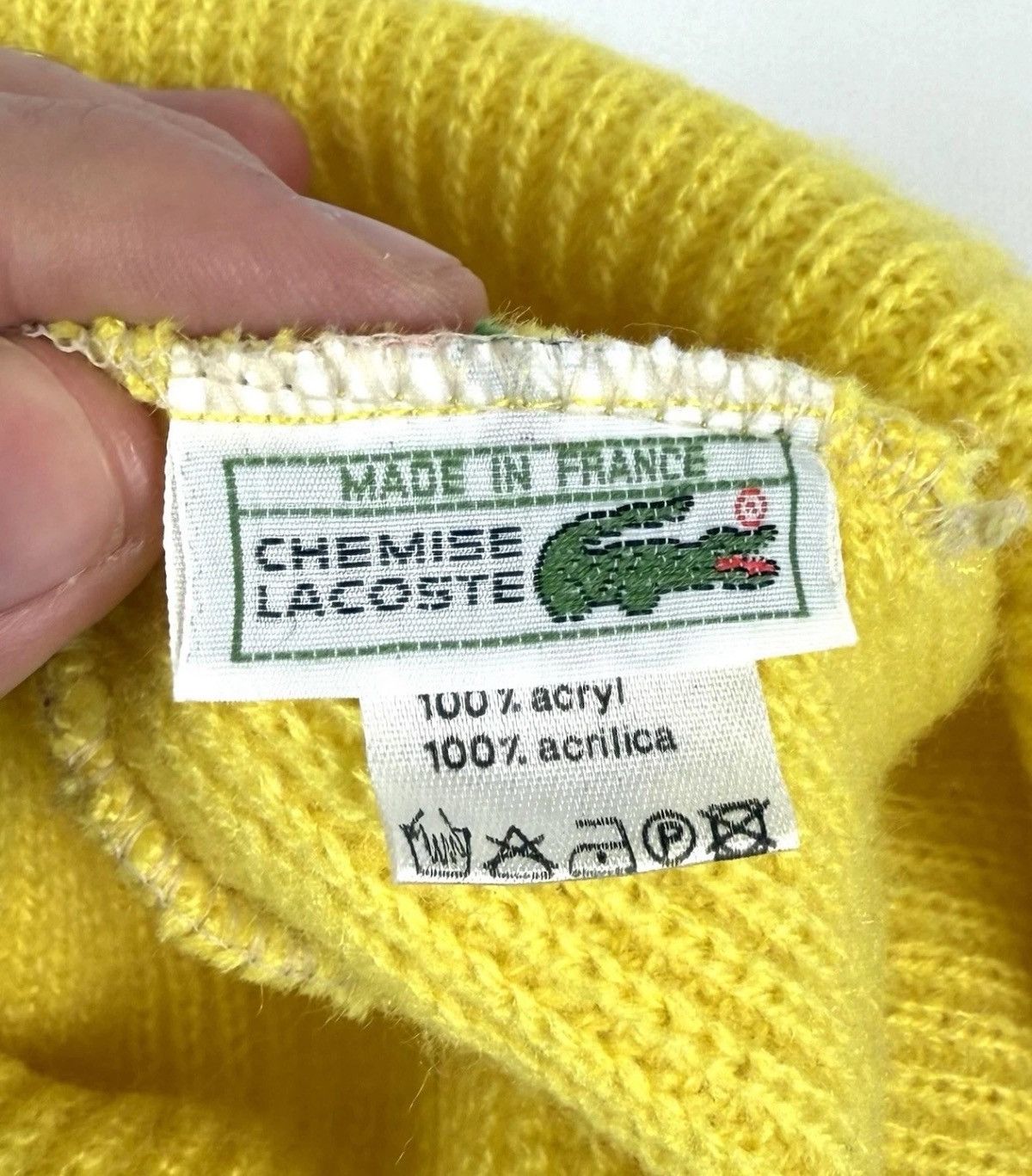 Lacoste Vintage Lacoste Acrylic Beanie Hat One Size Knit Yellow Top Size ONE SIZE - 6 Thumbnail